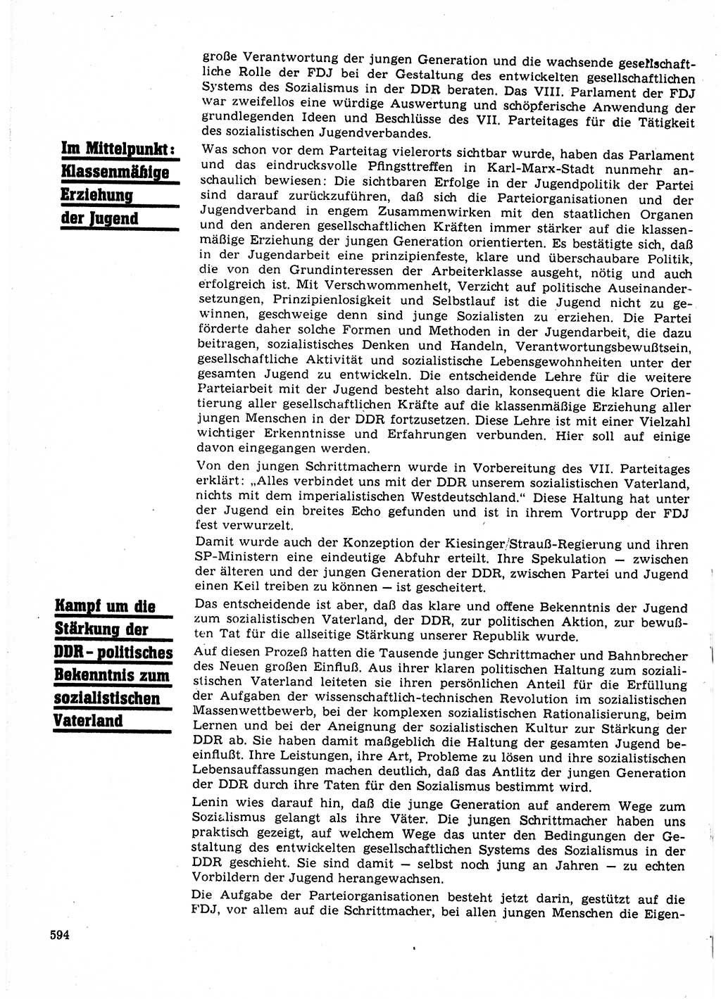 Neuer Weg (NW), Organ des Zentralkomitees (ZK) der SED (Sozialistische Einheitspartei Deutschlands) für Fragen des Parteilebens, 22. Jahrgang [Deutsche Demokratische Republik (DDR)] 1967, Seite 594 (NW ZK SED DDR 1967, S. 594)