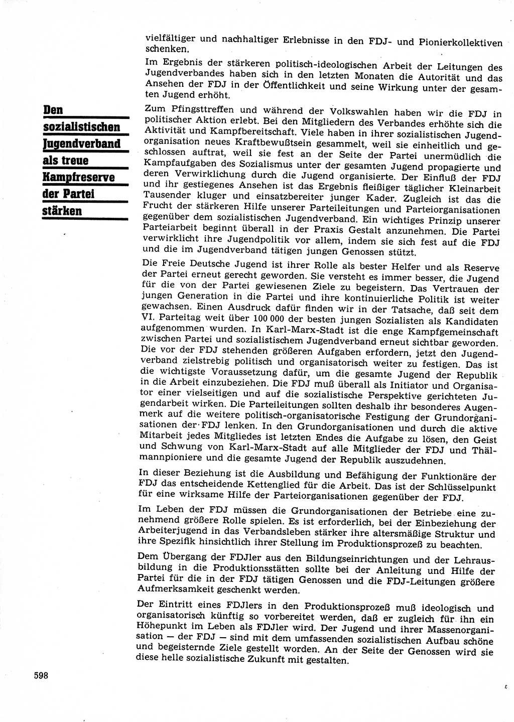 Neuer Weg (NW), Organ des Zentralkomitees (ZK) der SED (Sozialistische Einheitspartei Deutschlands) für Fragen des Parteilebens, 22. Jahrgang [Deutsche Demokratische Republik (DDR)] 1967, Seite 598 (NW ZK SED DDR 1967, S. 598)