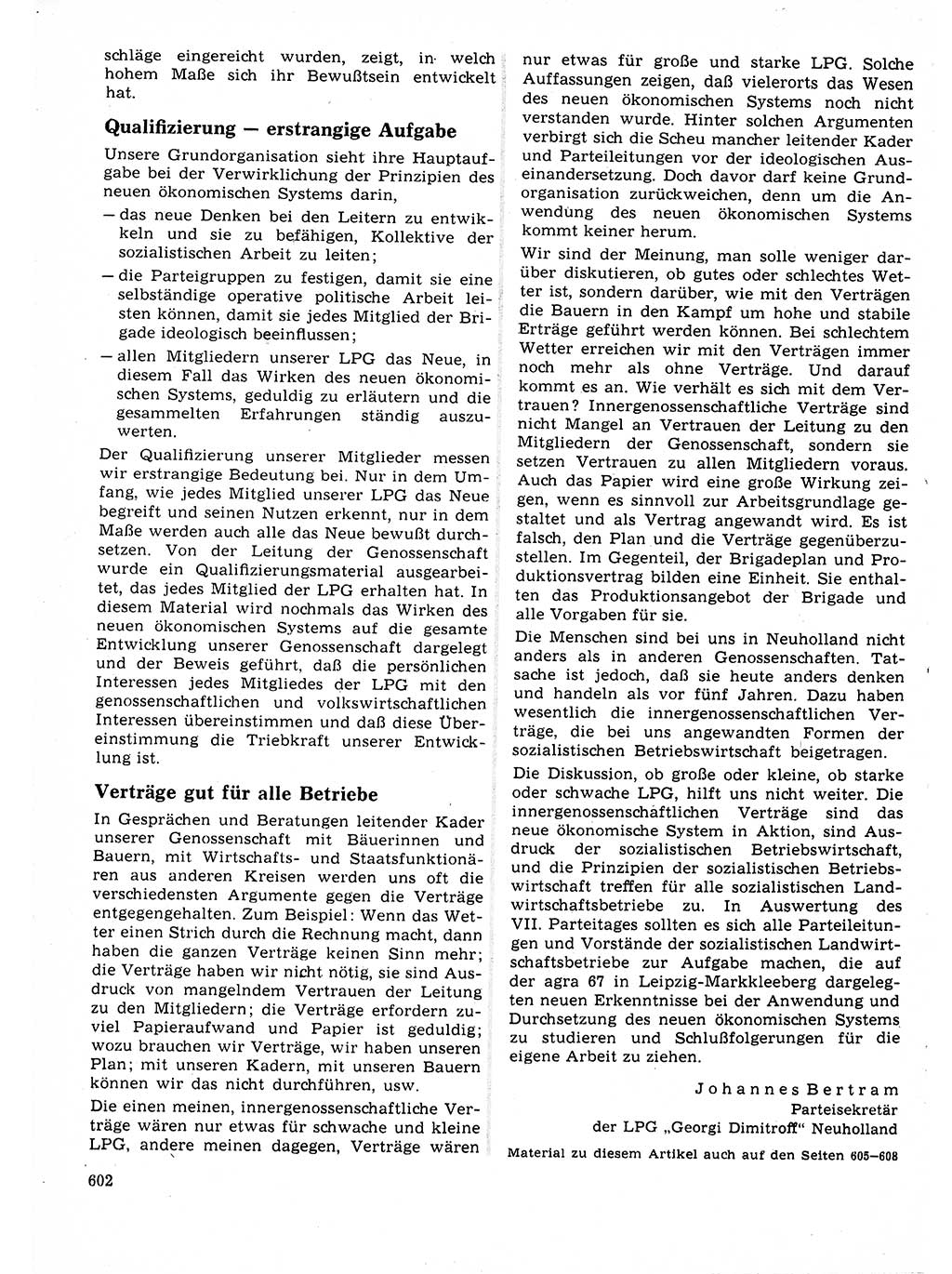 Neuer Weg (NW), Organ des Zentralkomitees (ZK) der SED (Sozialistische Einheitspartei Deutschlands) für Fragen des Parteilebens, 22. Jahrgang [Deutsche Demokratische Republik (DDR)] 1967, Seite 602 (NW ZK SED DDR 1967, S. 602)