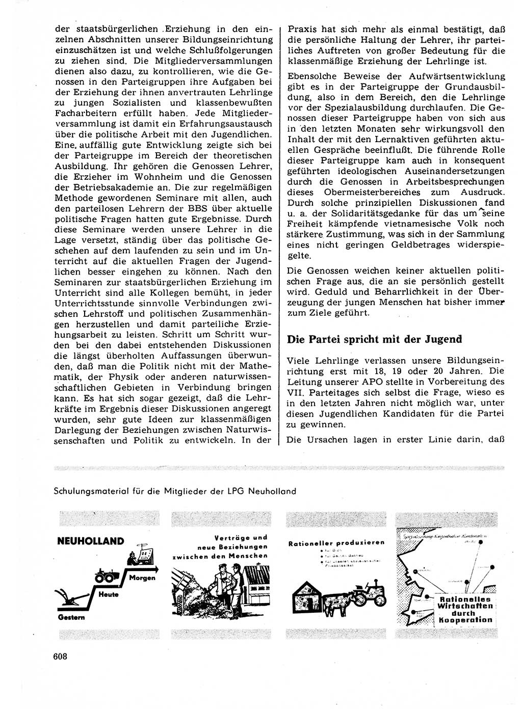 Neuer Weg (NW), Organ des Zentralkomitees (ZK) der SED (Sozialistische Einheitspartei Deutschlands) für Fragen des Parteilebens, 22. Jahrgang [Deutsche Demokratische Republik (DDR)] 1967, Seite 608 (NW ZK SED DDR 1967, S. 608)