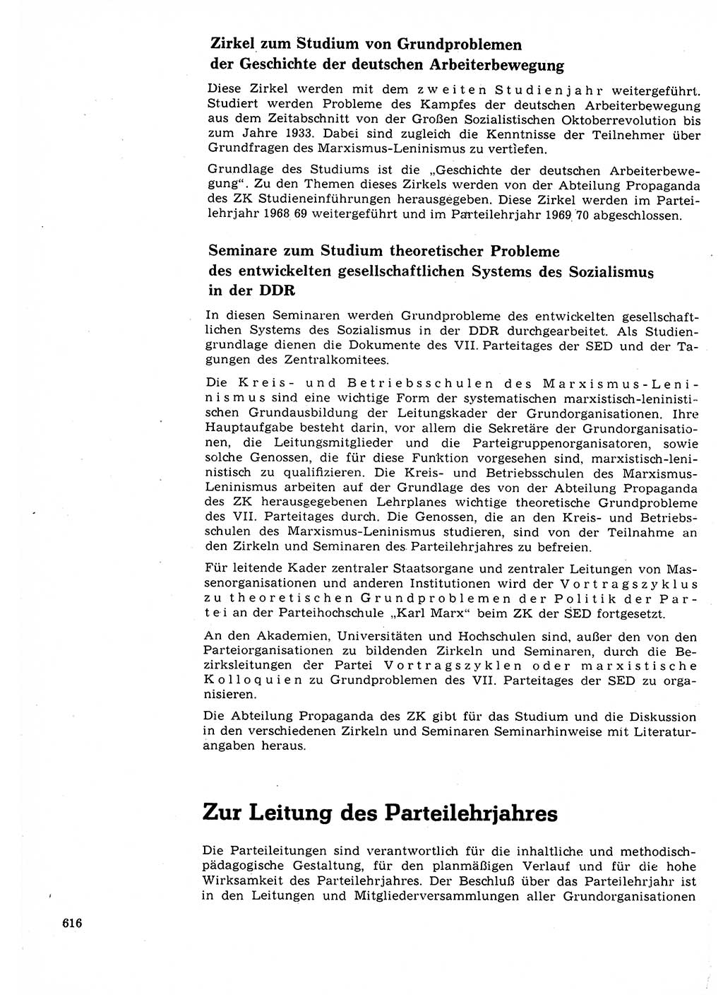 Neuer Weg (NW), Organ des Zentralkomitees (ZK) der SED (Sozialistische Einheitspartei Deutschlands) für Fragen des Parteilebens, 22. Jahrgang [Deutsche Demokratische Republik (DDR)] 1967, Seite 616 (NW ZK SED DDR 1967, S. 616)