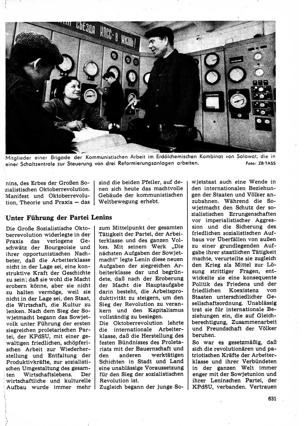 Neuer Weg (NW), Organ des Zentralkomitees (ZK) der SED (Sozialistische Einheitspartei Deutschlands) fÃ¼r Fragen des Parteilebens, 22. Jahrgang [Deutsche Demokratische Republik (DDR)] 1967, Seite 631 (NW ZK SED DDR 1967, S. 631)