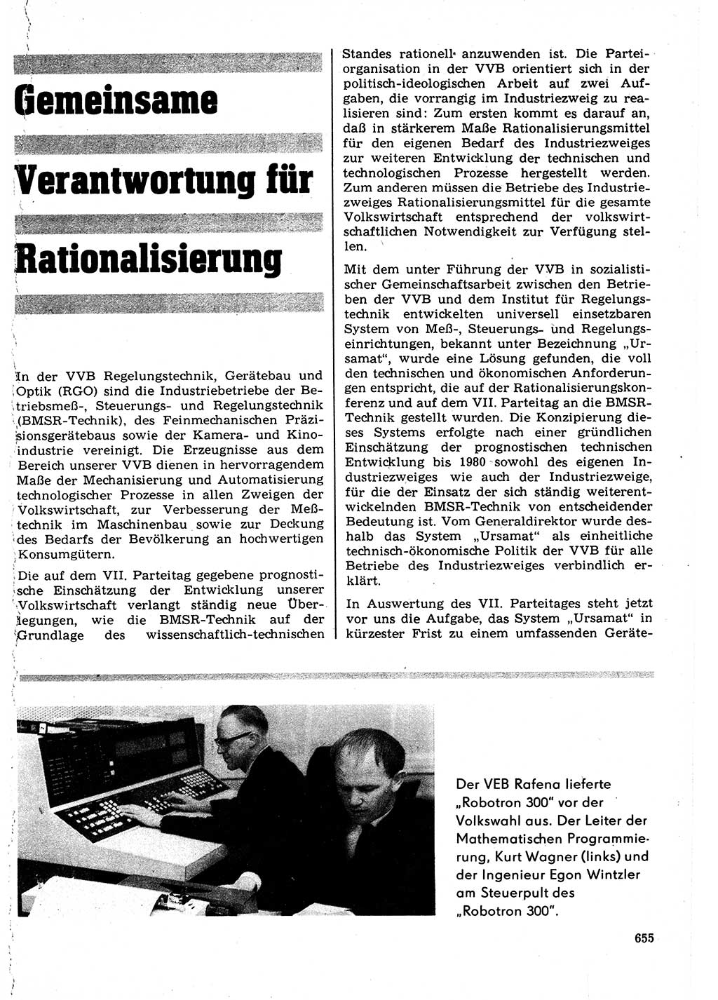 Neuer Weg (NW), Organ des Zentralkomitees (ZK) der SED (Sozialistische Einheitspartei Deutschlands) für Fragen des Parteilebens, 22. Jahrgang [Deutsche Demokratische Republik (DDR)] 1967, Seite 655 (NW ZK SED DDR 1967, S. 655)