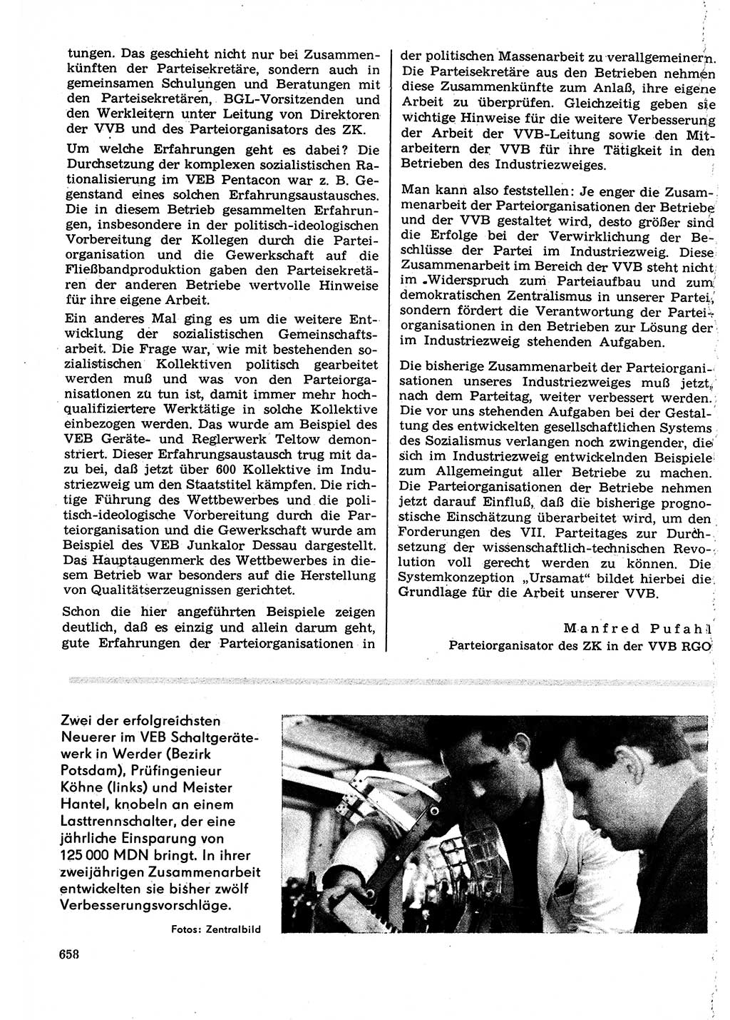 Neuer Weg (NW), Organ des Zentralkomitees (ZK) der SED (Sozialistische Einheitspartei Deutschlands) für Fragen des Parteilebens, 22. Jahrgang [Deutsche Demokratische Republik (DDR)] 1967, Seite 658 (NW ZK SED DDR 1967, S. 658)