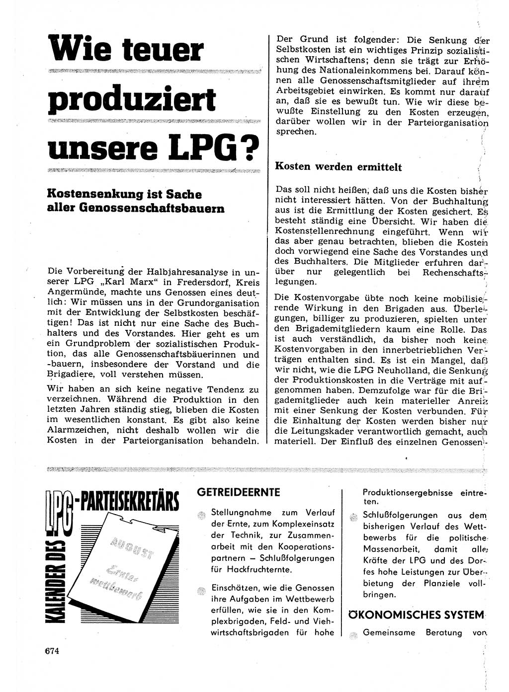 Neuer Weg (NW), Organ des Zentralkomitees (ZK) der SED (Sozialistische Einheitspartei Deutschlands) für Fragen des Parteilebens, 22. Jahrgang [Deutsche Demokratische Republik (DDR)] 1967, Seite 674 (NW ZK SED DDR 1967, S. 674)