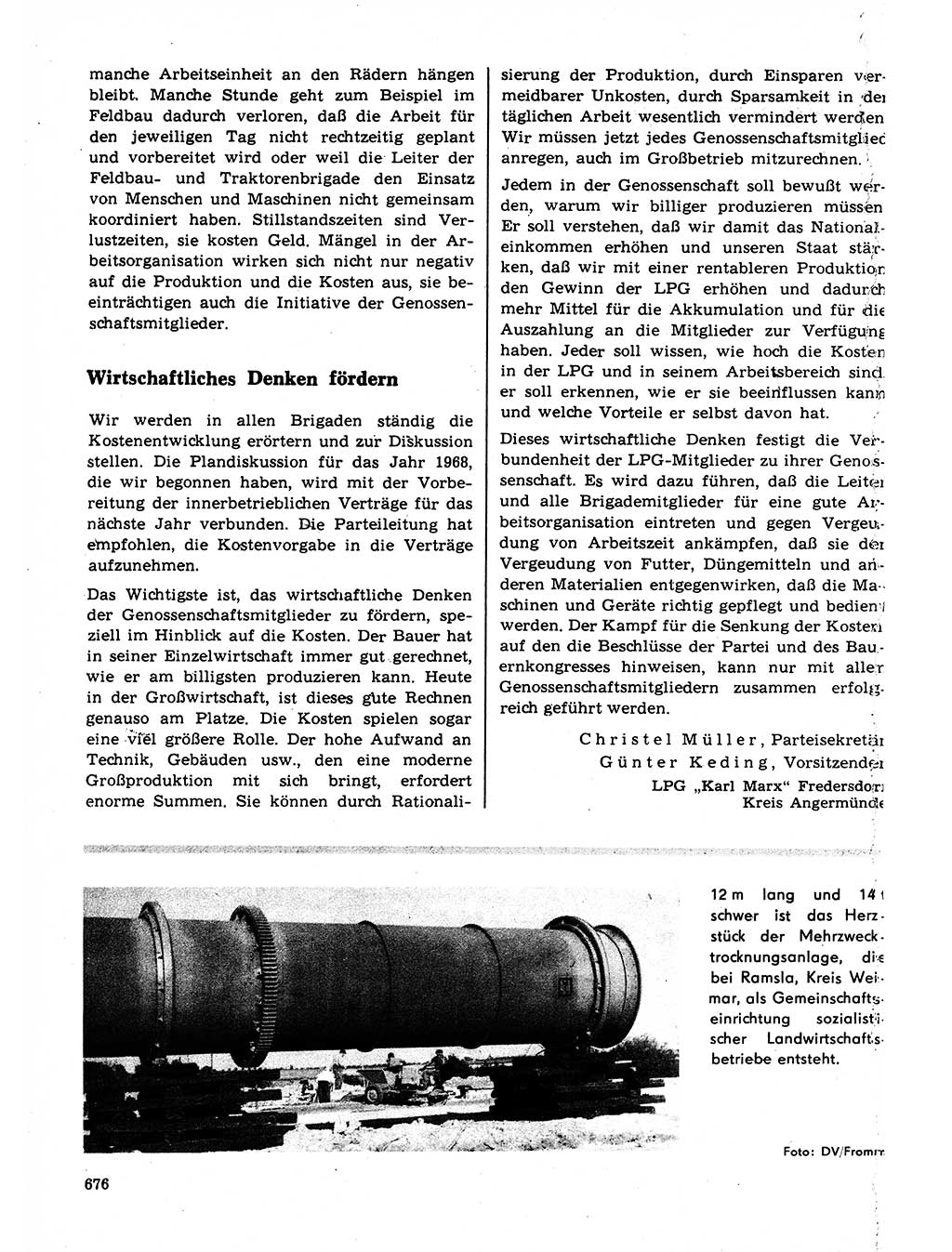 Neuer Weg (NW), Organ des Zentralkomitees (ZK) der SED (Sozialistische Einheitspartei Deutschlands) für Fragen des Parteilebens, 22. Jahrgang [Deutsche Demokratische Republik (DDR)] 1967, Seite 676 (NW ZK SED DDR 1967, S. 676)