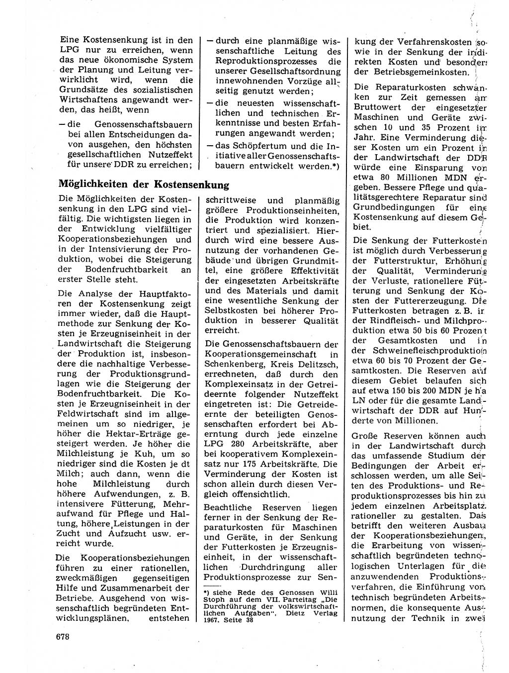 Neuer Weg (NW), Organ des Zentralkomitees (ZK) der SED (Sozialistische Einheitspartei Deutschlands) für Fragen des Parteilebens, 22. Jahrgang [Deutsche Demokratische Republik (DDR)] 1967, Seite 678 (NW ZK SED DDR 1967, S. 678)