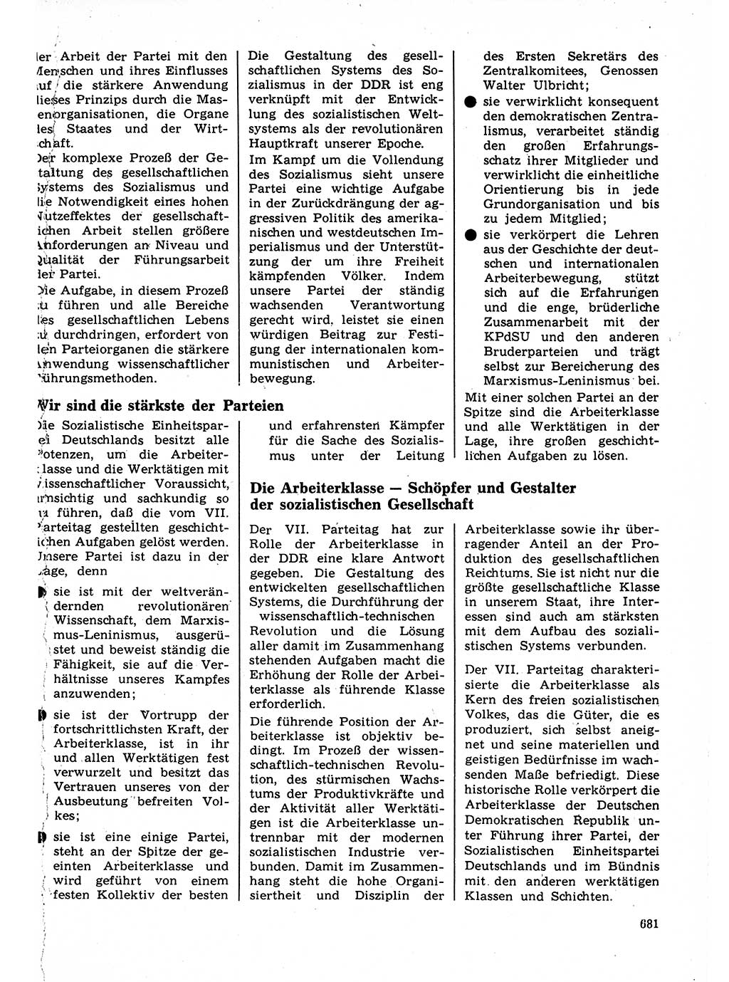 Neuer Weg (NW), Organ des Zentralkomitees (ZK) der SED (Sozialistische Einheitspartei Deutschlands) für Fragen des Parteilebens, 22. Jahrgang [Deutsche Demokratische Republik (DDR)] 1967, Seite 681 (NW ZK SED DDR 1967, S. 681)