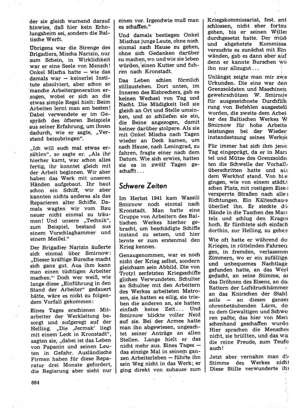 Neuer Weg (NW), Organ des Zentralkomitees (ZK) der SED (Sozialistische Einheitspartei Deutschlands) für Fragen des Parteilebens, 22. Jahrgang [Deutsche Demokratische Republik (DDR)] 1967, Seite 684 (NW ZK SED DDR 1967, S. 684)
