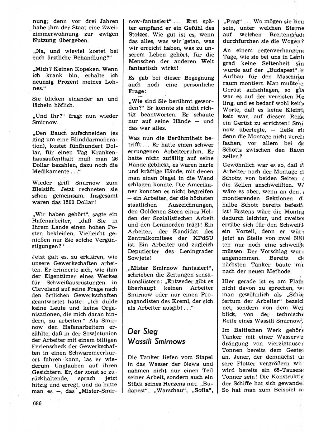 Neuer Weg (NW), Organ des Zentralkomitees (ZK) der SED (Sozialistische Einheitspartei Deutschlands) für Fragen des Parteilebens, 22. Jahrgang [Deutsche Demokratische Republik (DDR)] 1967, Seite 686 (NW ZK SED DDR 1967, S. 686)