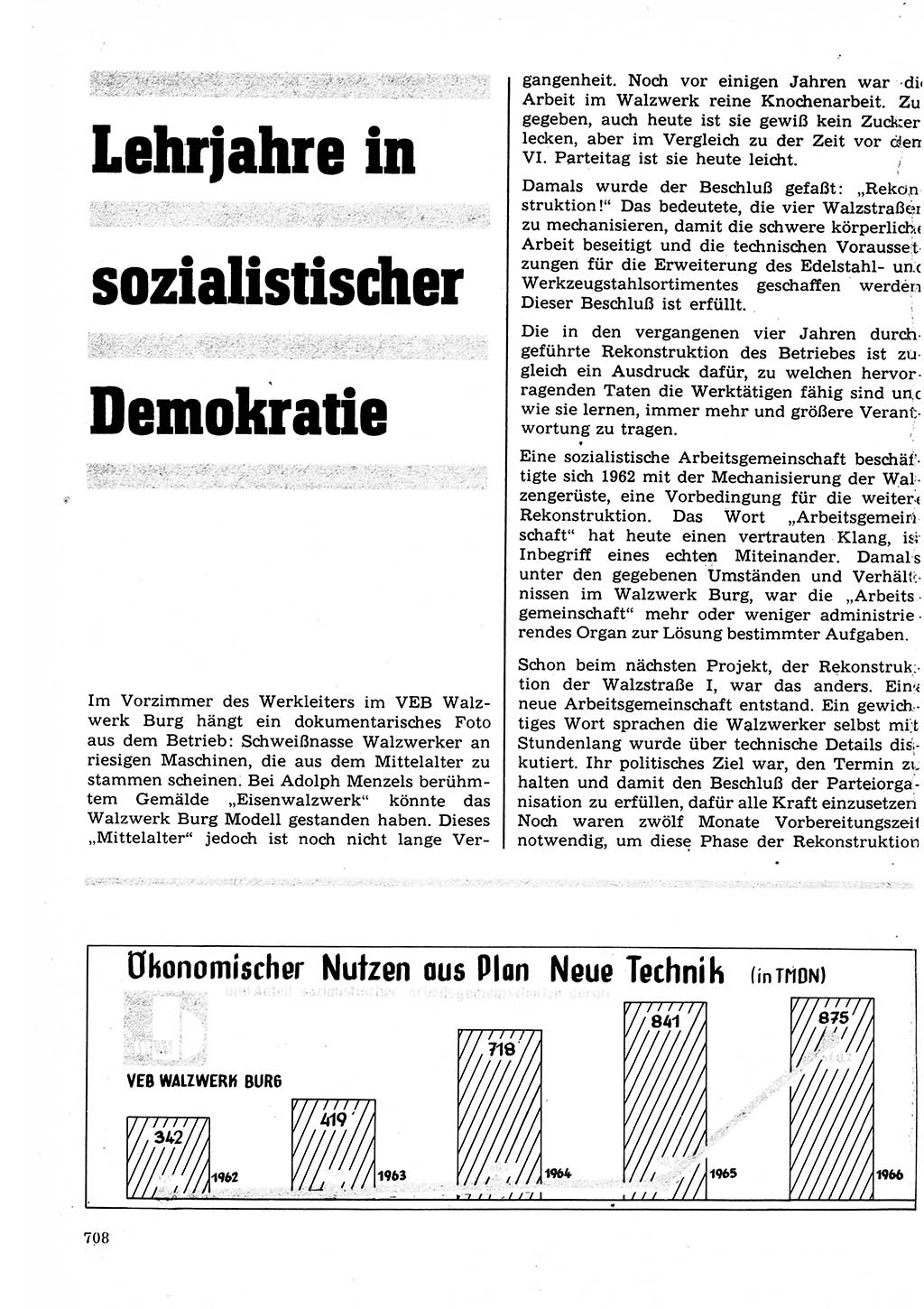 Neuer Weg (NW), Organ des Zentralkomitees (ZK) der SED (Sozialistische Einheitspartei Deutschlands) für Fragen des Parteilebens, 22. Jahrgang [Deutsche Demokratische Republik (DDR)] 1967, Seite 708 (NW ZK SED DDR 1967, S. 708)