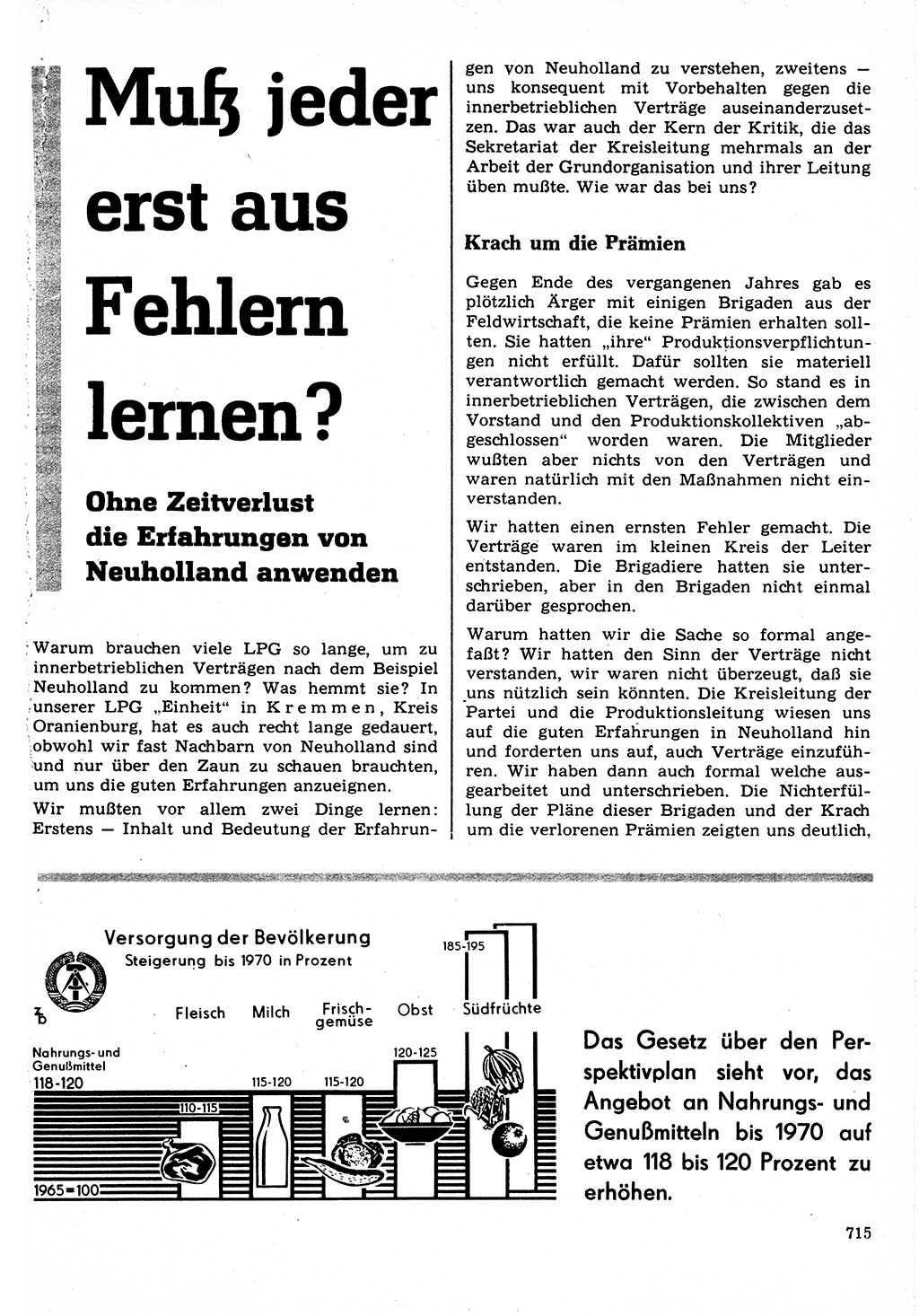 Neuer Weg (NW), Organ des Zentralkomitees (ZK) der SED (Sozialistische Einheitspartei Deutschlands) für Fragen des Parteilebens, 22. Jahrgang [Deutsche Demokratische Republik (DDR)] 1967, Seite 715 (NW ZK SED DDR 1967, S. 715)