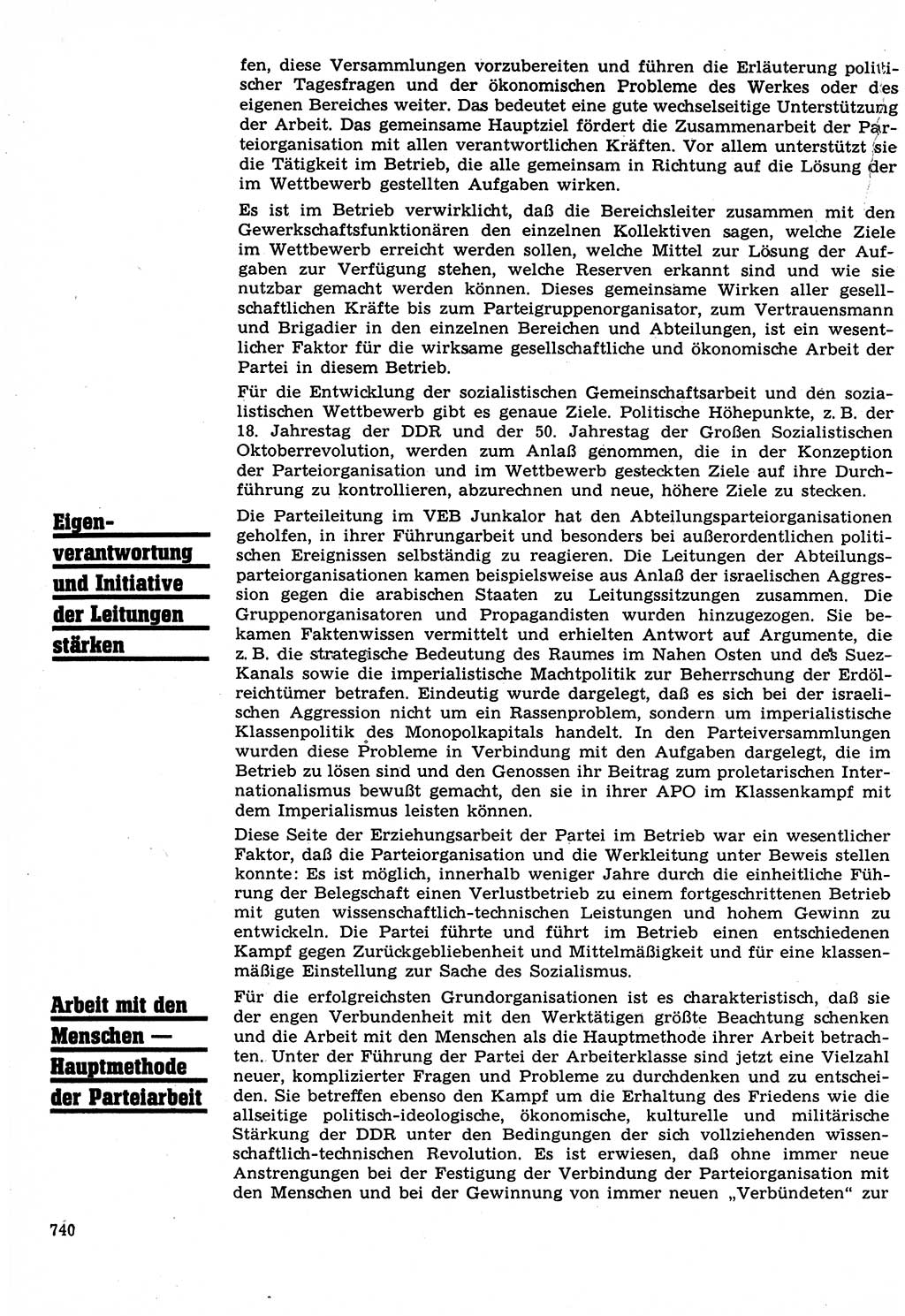 Neuer Weg (NW), Organ des Zentralkomitees (ZK) der SED (Sozialistische Einheitspartei Deutschlands) für Fragen des Parteilebens, 22. Jahrgang [Deutsche Demokratische Republik (DDR)] 1967, Seite 740 (NW ZK SED DDR 1967, S. 740)