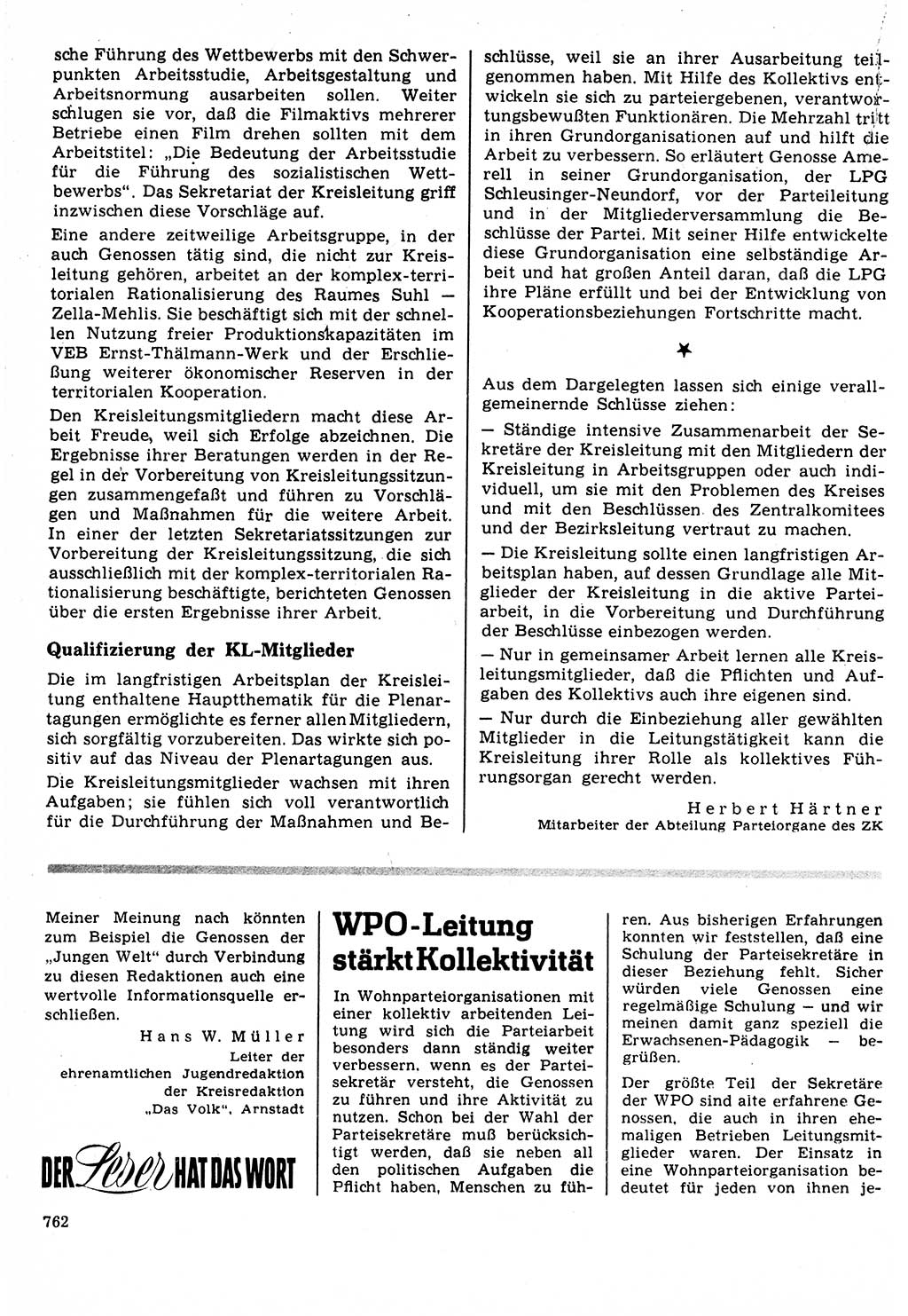Neuer Weg (NW), Organ des Zentralkomitees (ZK) der SED (Sozialistische Einheitspartei Deutschlands) für Fragen des Parteilebens, 22. Jahrgang [Deutsche Demokratische Republik (DDR)] 1967, Seite 762 (NW ZK SED DDR 1967, S. 762)