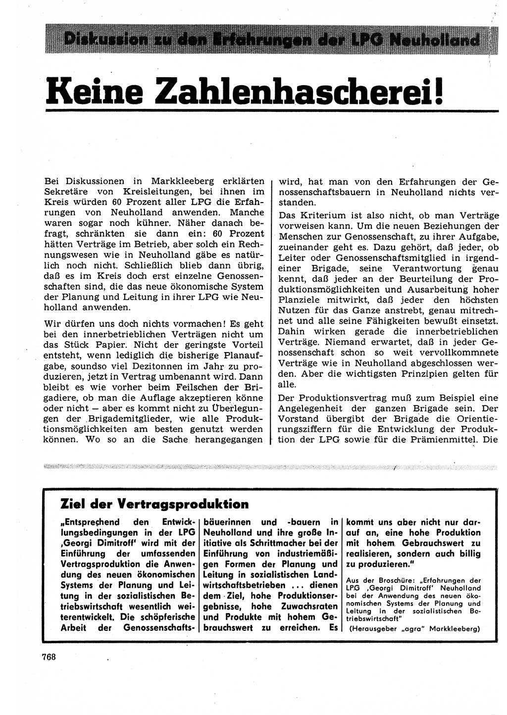 Neuer Weg (NW), Organ des Zentralkomitees (ZK) der SED (Sozialistische Einheitspartei Deutschlands) für Fragen des Parteilebens, 22. Jahrgang [Deutsche Demokratische Republik (DDR)] 1967, Seite 768 (NW ZK SED DDR 1967, S. 768)