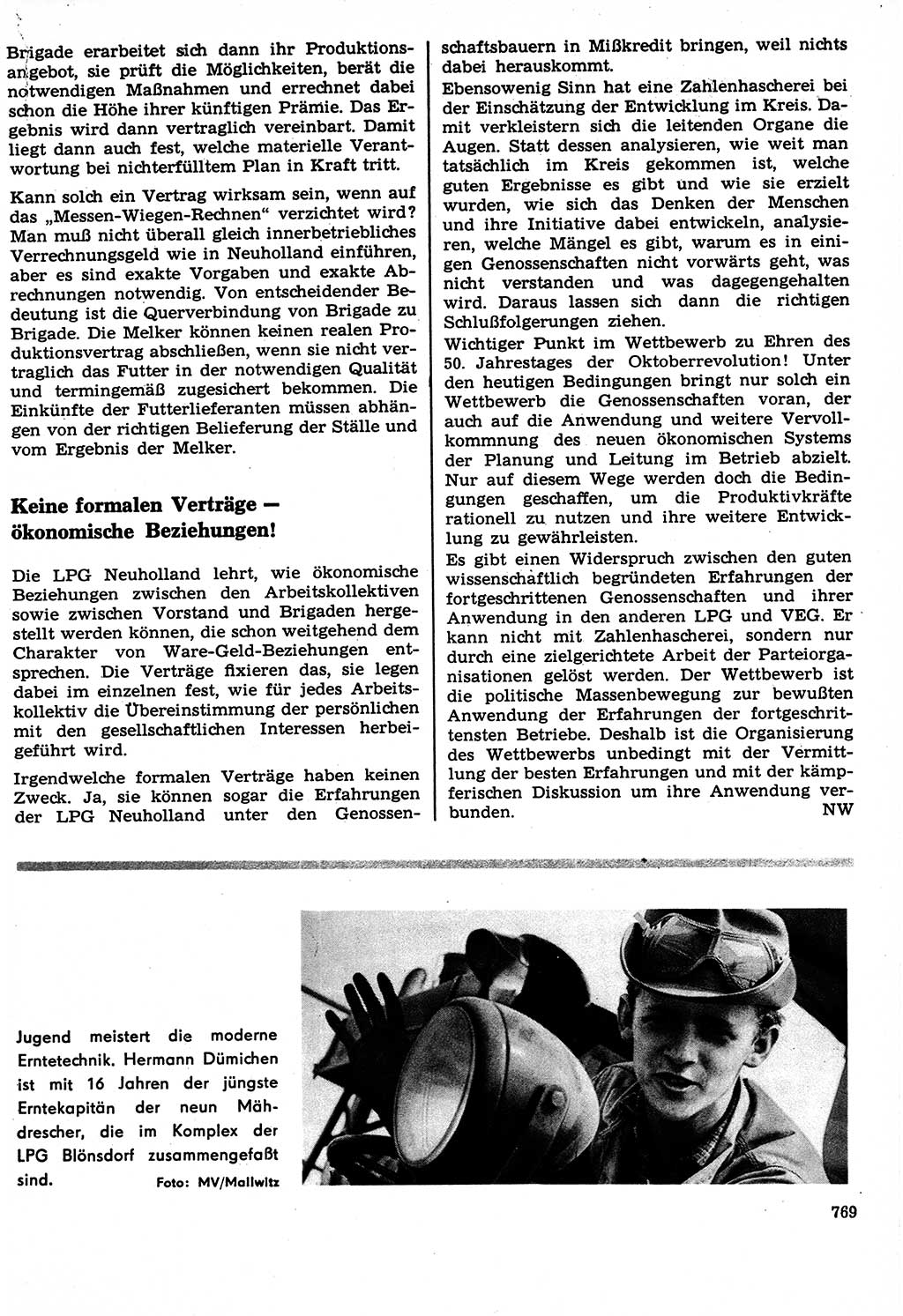 Neuer Weg (NW), Organ des Zentralkomitees (ZK) der SED (Sozialistische Einheitspartei Deutschlands) für Fragen des Parteilebens, 22. Jahrgang [Deutsche Demokratische Republik (DDR)] 1967, Seite 769 (NW ZK SED DDR 1967, S. 769)