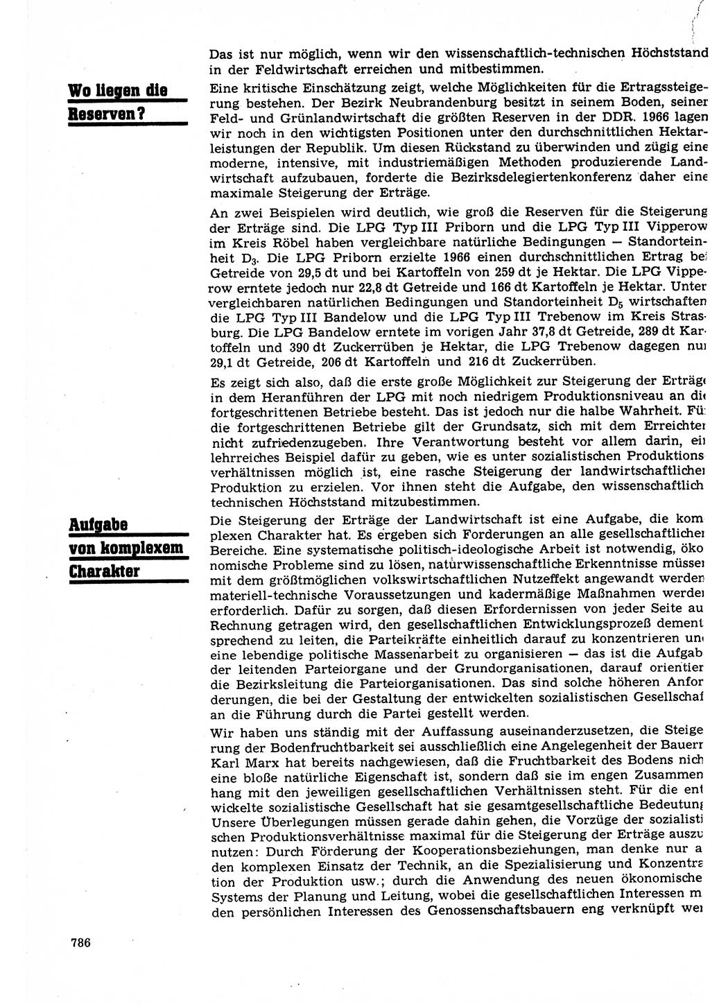 Neuer Weg (NW), Organ des Zentralkomitees (ZK) der SED (Sozialistische Einheitspartei Deutschlands) für Fragen des Parteilebens, 22. Jahrgang [Deutsche Demokratische Republik (DDR)] 1967, Seite 786 (NW ZK SED DDR 1967, S. 786)