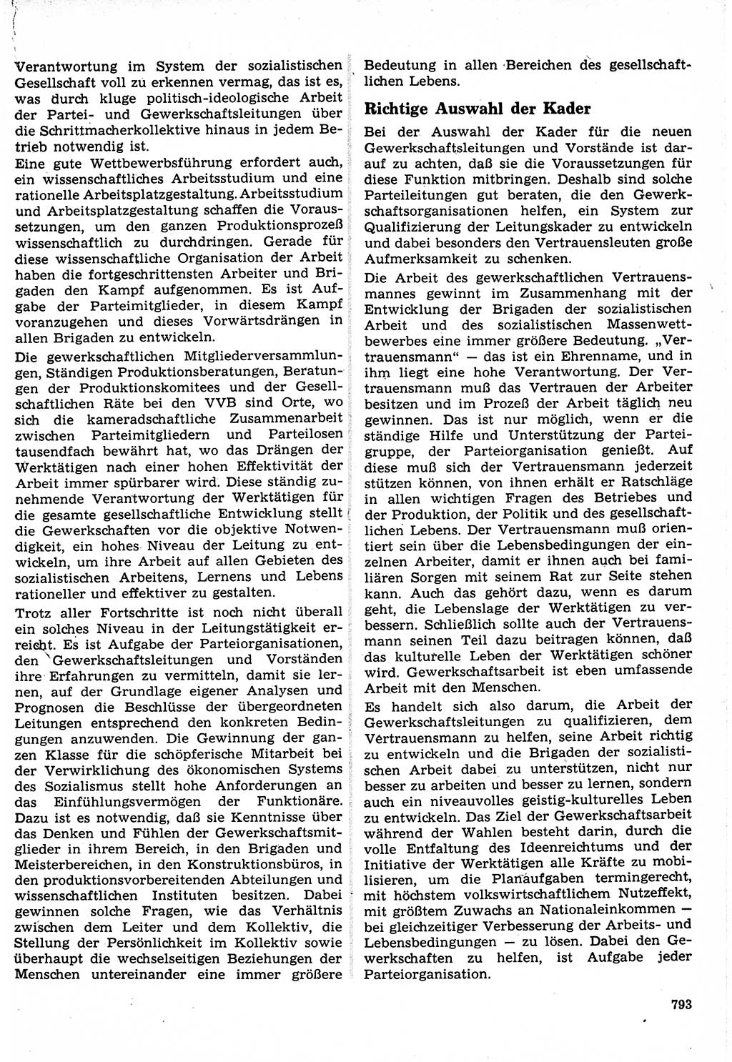Neuer Weg (NW), Organ des Zentralkomitees (ZK) der SED (Sozialistische Einheitspartei Deutschlands) für Fragen des Parteilebens, 22. Jahrgang [Deutsche Demokratische Republik (DDR)] 1967, Seite 793 (NW ZK SED DDR 1967, S. 793)