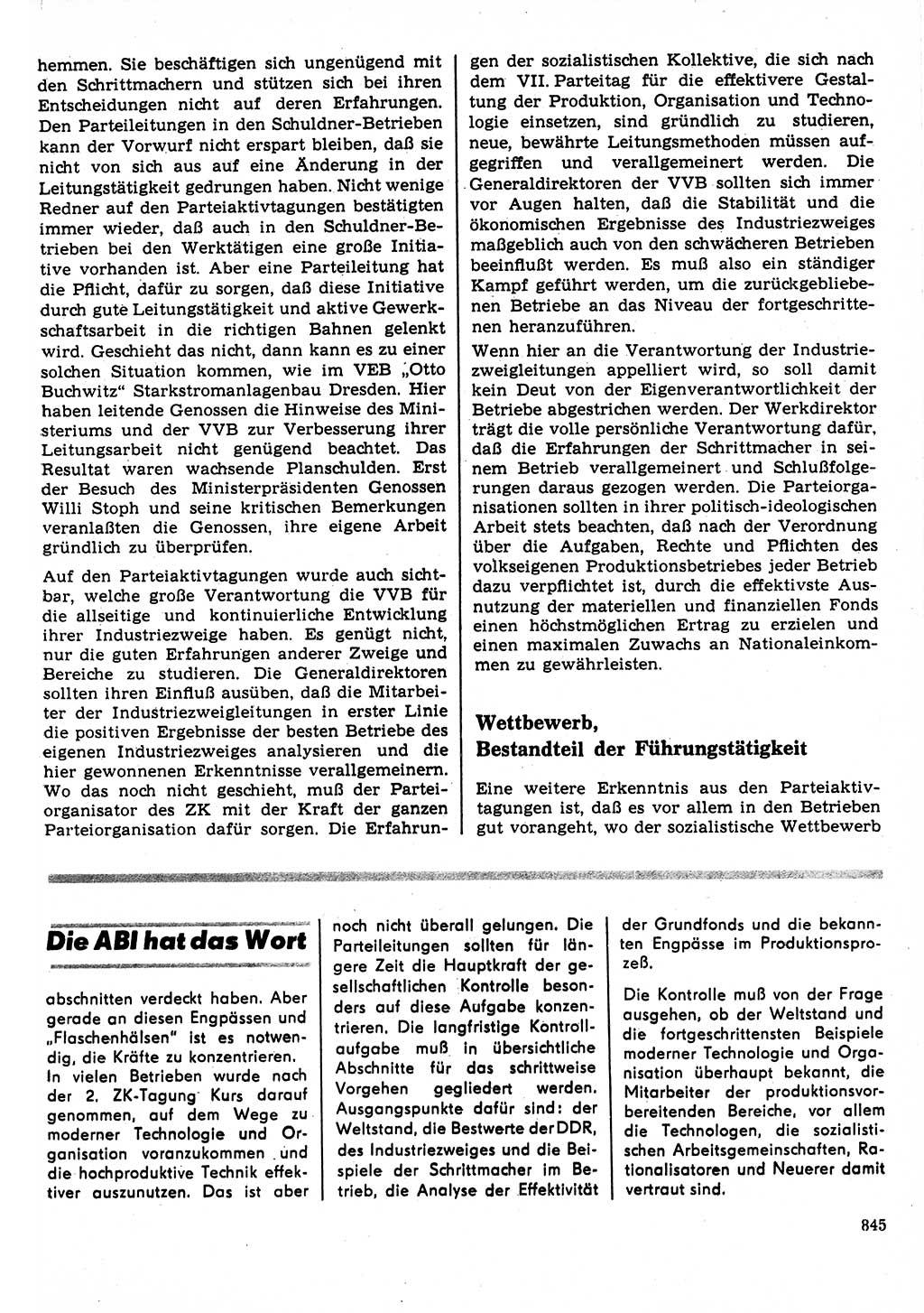 Neuer Weg (NW), Organ des Zentralkomitees (ZK) der SED (Sozialistische Einheitspartei Deutschlands) für Fragen des Parteilebens, 22. Jahrgang [Deutsche Demokratische Republik (DDR)] 1967, Seite 845 (NW ZK SED DDR 1967, S. 845)