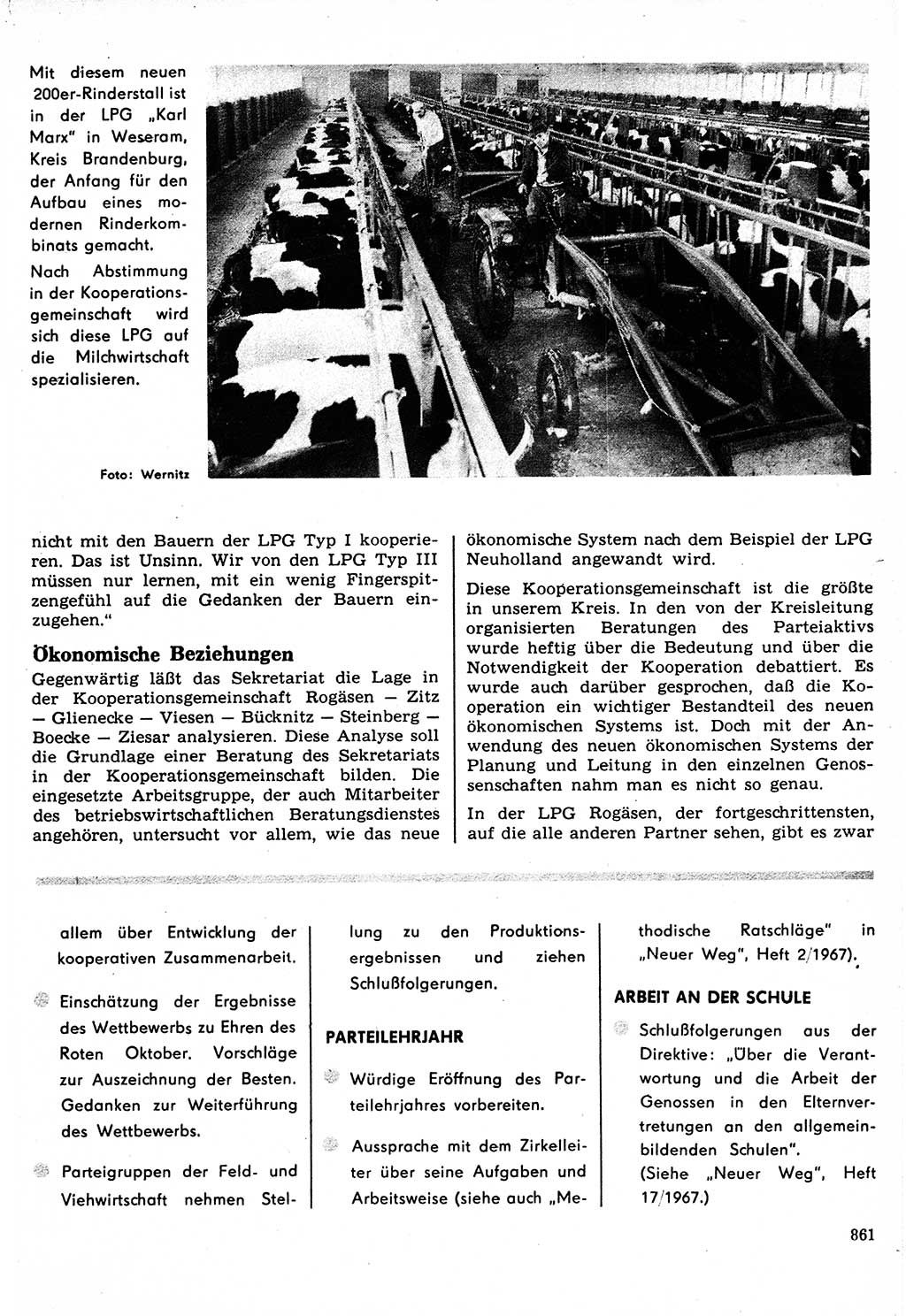 Neuer Weg (NW), Organ des Zentralkomitees (ZK) der SED (Sozialistische Einheitspartei Deutschlands) für Fragen des Parteilebens, 22. Jahrgang [Deutsche Demokratische Republik (DDR)] 1967, Seite 861 (NW ZK SED DDR 1967, S. 861)