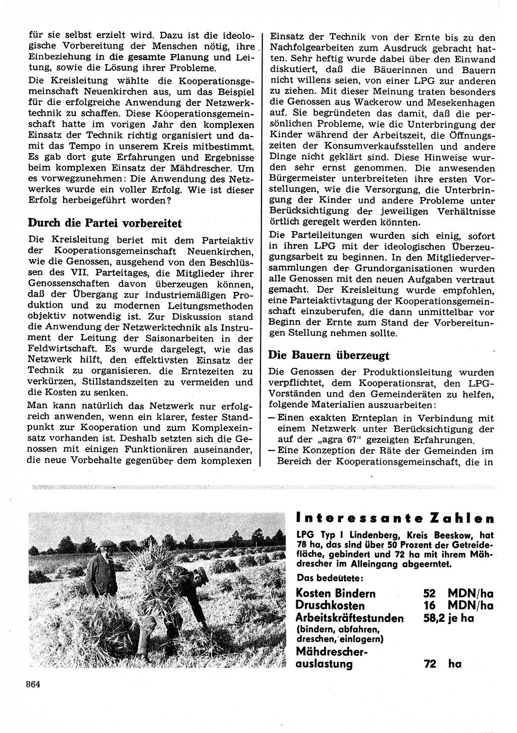 Neuer Weg (NW), Organ des Zentralkomitees (ZK) der SED (Sozialistische Einheitspartei Deutschlands) für Fragen des Parteilebens, 22. Jahrgang [Deutsche Demokratische Republik (DDR)] 1967, Seite 864 (NW ZK SED DDR 1967, S. 864)
