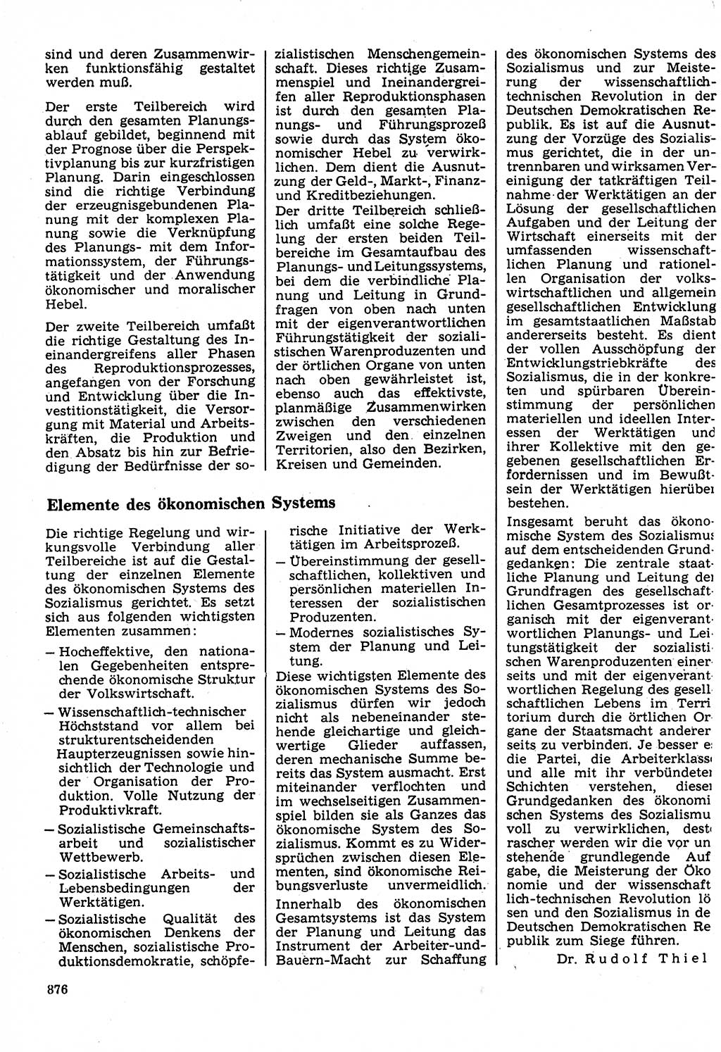 Neuer Weg (NW), Organ des Zentralkomitees (ZK) der SED (Sozialistische Einheitspartei Deutschlands) für Fragen des Parteilebens, 22. Jahrgang [Deutsche Demokratische Republik (DDR)] 1967, Seite 876 (NW ZK SED DDR 1967, S. 876)