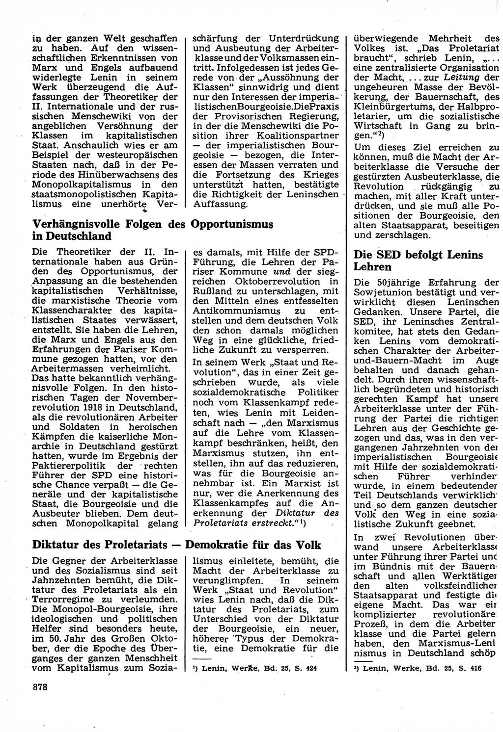 Neuer Weg (NW), Organ des Zentralkomitees (ZK) der SED (Sozialistische Einheitspartei Deutschlands) für Fragen des Parteilebens, 22. Jahrgang [Deutsche Demokratische Republik (DDR)] 1967, Seite 878 (NW ZK SED DDR 1967, S. 878)