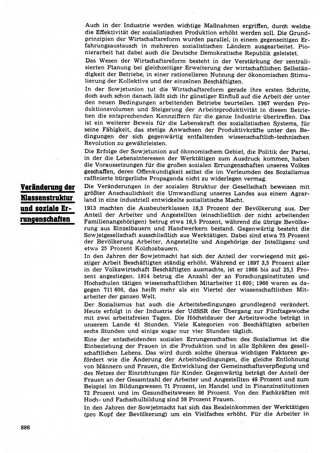 Neuer Weg (NW), Organ des Zentralkomitees (ZK) der SED (Sozialistische Einheitspartei Deutschlands) für Fragen des Parteilebens, 22. Jahrgang [Deutsche Demokratische Republik (DDR)] 1967, Seite 886 (NW ZK SED DDR 1967, S. 886)