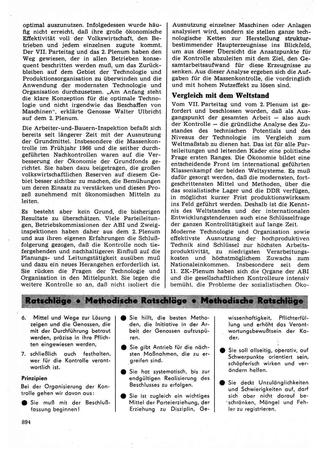 Neuer Weg (NW), Organ des Zentralkomitees (ZK) der SED (Sozialistische Einheitspartei Deutschlands) für Fragen des Parteilebens, 22. Jahrgang [Deutsche Demokratische Republik (DDR)] 1967, Seite 894 (NW ZK SED DDR 1967, S. 894)