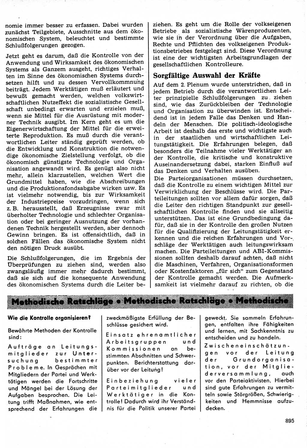 Neuer Weg (NW), Organ des Zentralkomitees (ZK) der SED (Sozialistische Einheitspartei Deutschlands) für Fragen des Parteilebens, 22. Jahrgang [Deutsche Demokratische Republik (DDR)] 1967, Seite 895 (NW ZK SED DDR 1967, S. 895)