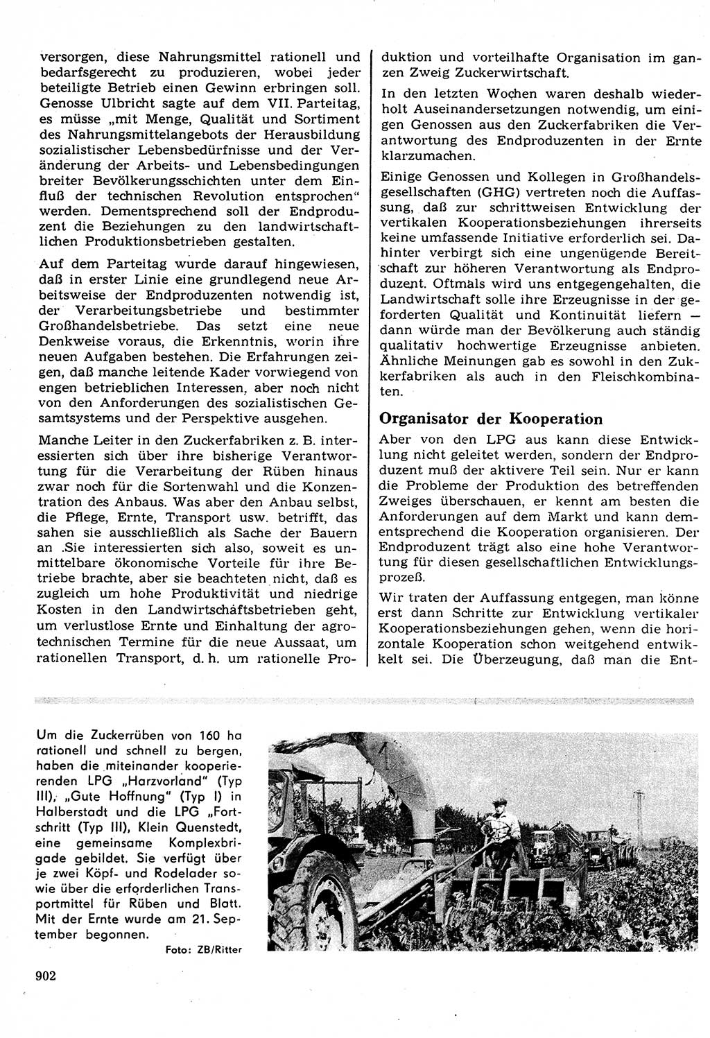 Neuer Weg (NW), Organ des Zentralkomitees (ZK) der SED (Sozialistische Einheitspartei Deutschlands) für Fragen des Parteilebens, 22. Jahrgang [Deutsche Demokratische Republik (DDR)] 1967, Seite 902 (NW ZK SED DDR 1967, S. 902)