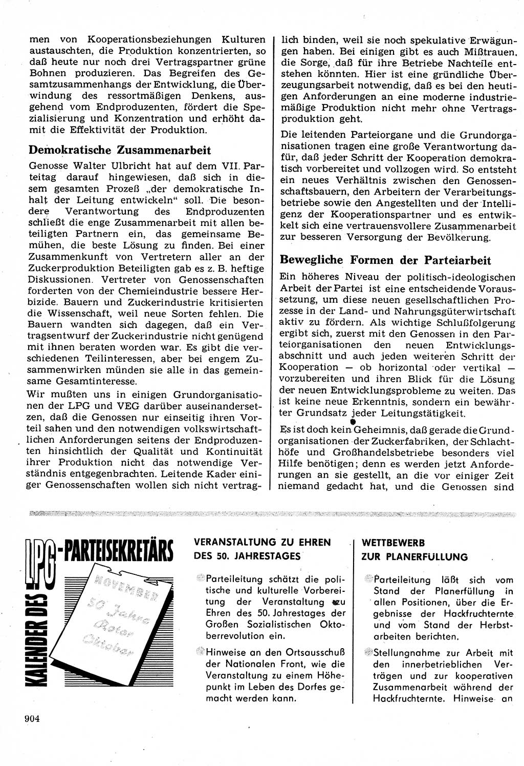 Neuer Weg (NW), Organ des Zentralkomitees (ZK) der SED (Sozialistische Einheitspartei Deutschlands) für Fragen des Parteilebens, 22. Jahrgang [Deutsche Demokratische Republik (DDR)] 1967, Seite 904 (NW ZK SED DDR 1967, S. 904)