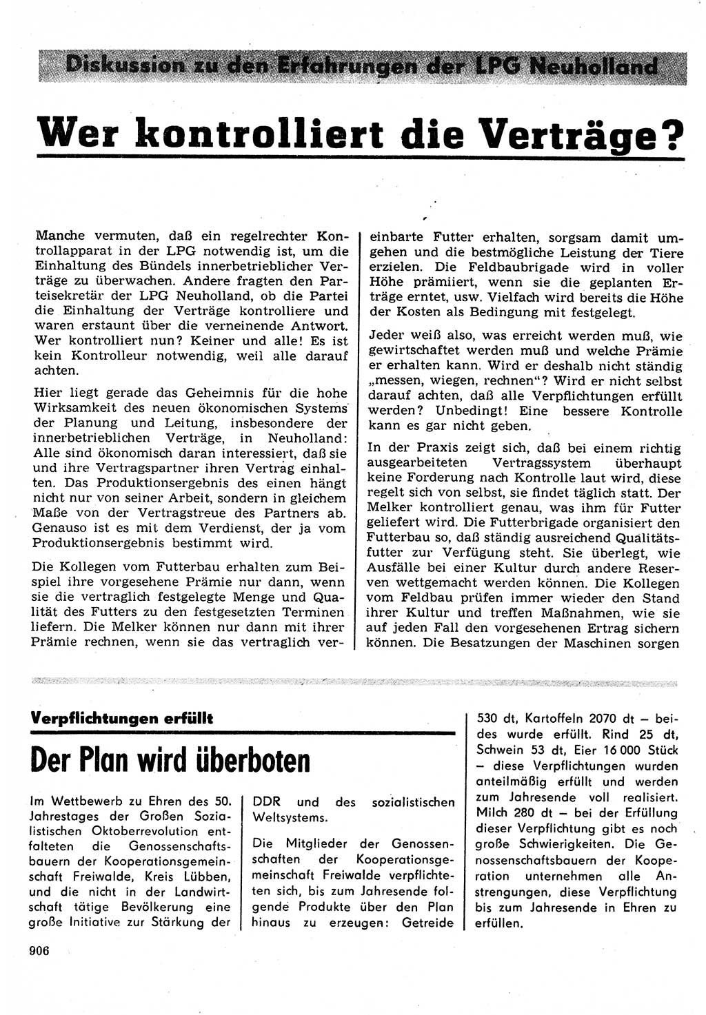 Neuer Weg (NW), Organ des Zentralkomitees (ZK) der SED (Sozialistische Einheitspartei Deutschlands) für Fragen des Parteilebens, 22. Jahrgang [Deutsche Demokratische Republik (DDR)] 1967, Seite 906 (NW ZK SED DDR 1967, S. 906)