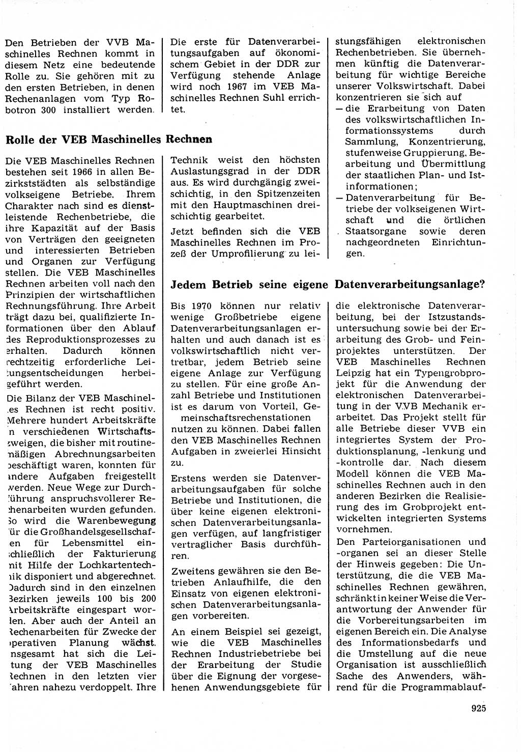 Neuer Weg (NW), Organ des Zentralkomitees (ZK) der SED (Sozialistische Einheitspartei Deutschlands) für Fragen des Parteilebens, 22. Jahrgang [Deutsche Demokratische Republik (DDR)] 1967, Seite 925 (NW ZK SED DDR 1967, S. 925)