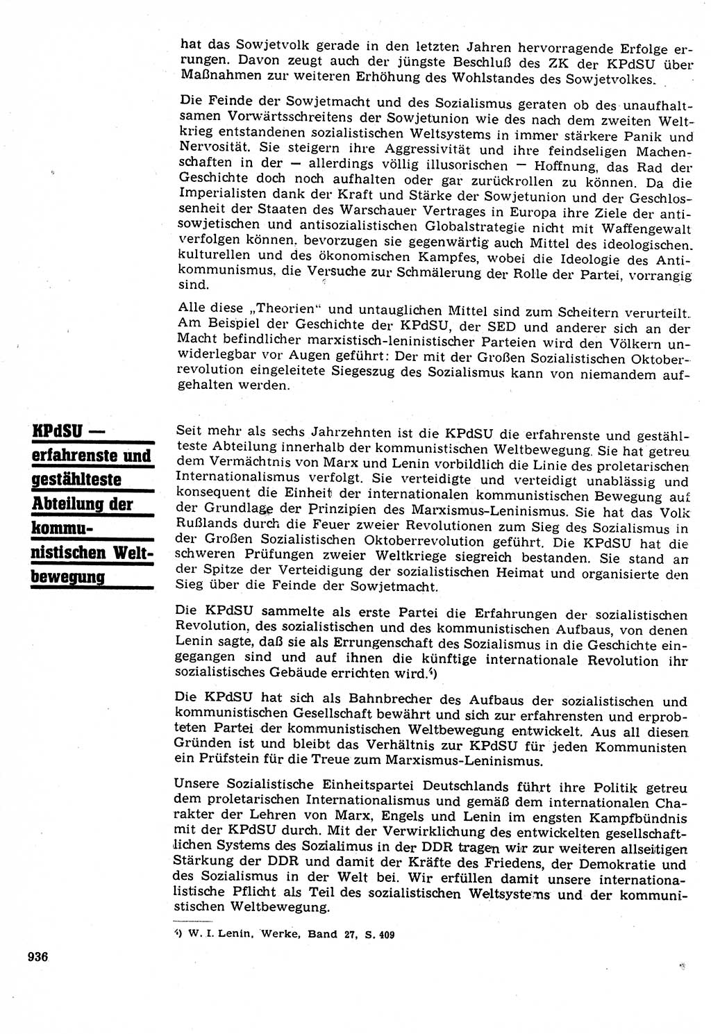 Neuer Weg (NW), Organ des Zentralkomitees (ZK) der SED (Sozialistische Einheitspartei Deutschlands) für Fragen des Parteilebens, 22. Jahrgang [Deutsche Demokratische Republik (DDR)] 1967, Seite 936 (NW ZK SED DDR 1967, S. 936)
