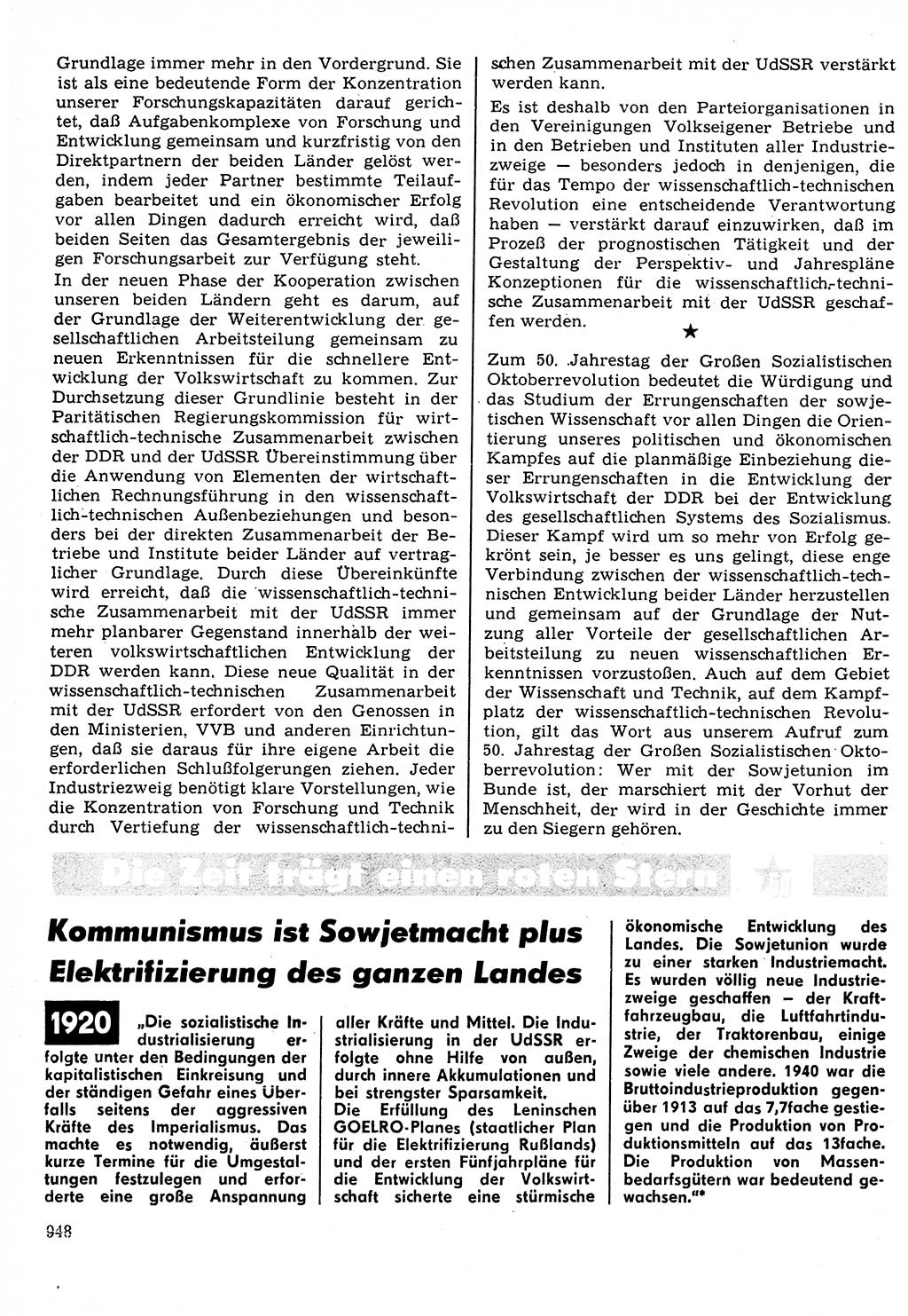 Neuer Weg (NW), Organ des Zentralkomitees (ZK) der SED (Sozialistische Einheitspartei Deutschlands) für Fragen des Parteilebens, 22. Jahrgang [Deutsche Demokratische Republik (DDR)] 1967, Seite 948 (NW ZK SED DDR 1967, S. 948)