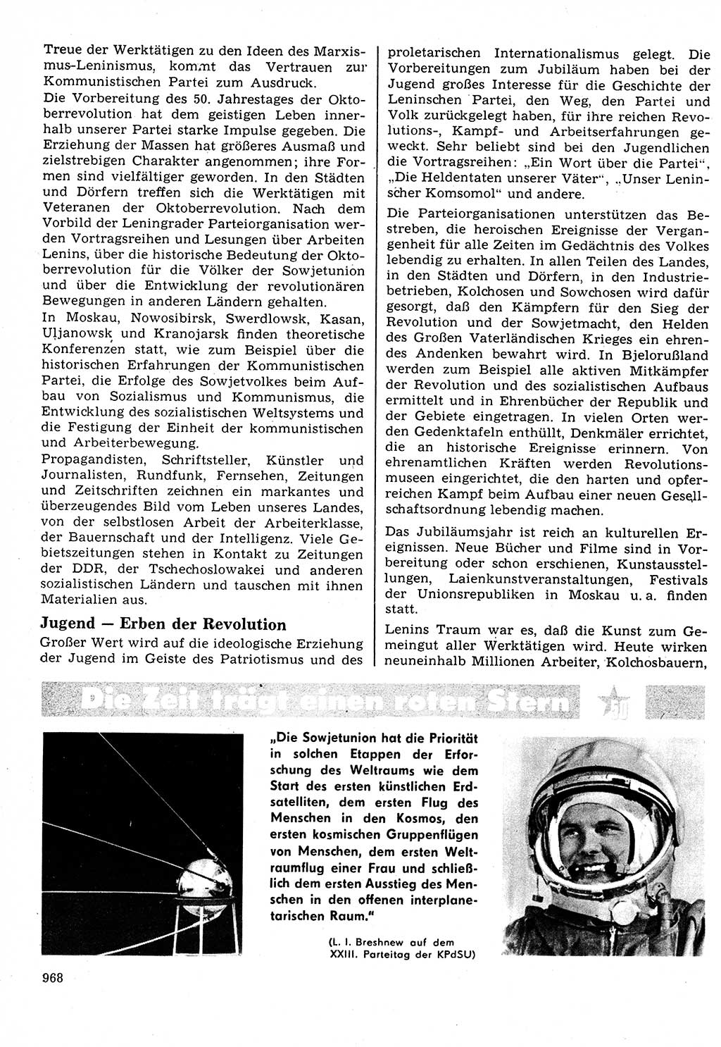 Neuer Weg (NW), Organ des Zentralkomitees (ZK) der SED (Sozialistische Einheitspartei Deutschlands) für Fragen des Parteilebens, 22. Jahrgang [Deutsche Demokratische Republik (DDR)] 1967, Seite 968 (NW ZK SED DDR 1967, S. 968)