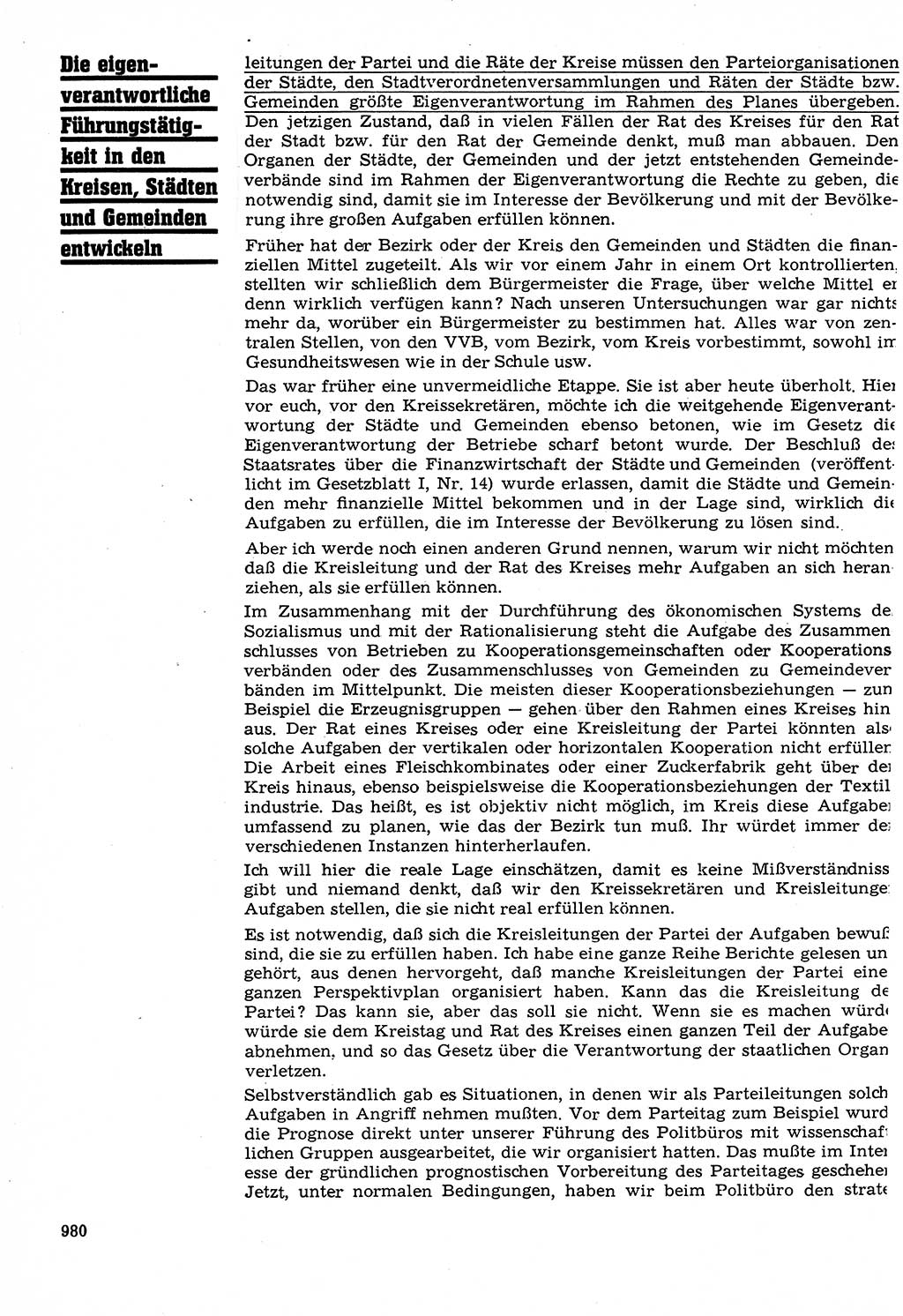 Neuer Weg (NW), Organ des Zentralkomitees (ZK) der SED (Sozialistische Einheitspartei Deutschlands) für Fragen des Parteilebens, 22. Jahrgang [Deutsche Demokratische Republik (DDR)] 1967, Seite 980 (NW ZK SED DDR 1967, S. 980)