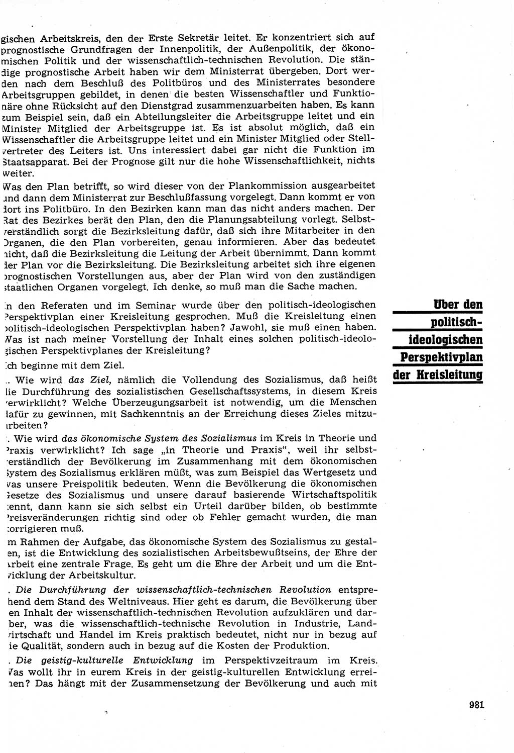 Neuer Weg (NW), Organ des Zentralkomitees (ZK) der SED (Sozialistische Einheitspartei Deutschlands) für Fragen des Parteilebens, 22. Jahrgang [Deutsche Demokratische Republik (DDR)] 1967, Seite 981 (NW ZK SED DDR 1967, S. 981)