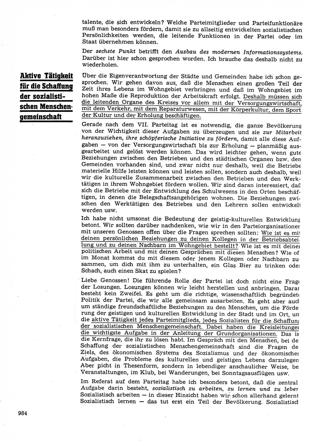 Neuer Weg (NW), Organ des Zentralkomitees (ZK) der SED (Sozialistische Einheitspartei Deutschlands) für Fragen des Parteilebens, 22. Jahrgang [Deutsche Demokratische Republik (DDR)] 1967, Seite 984 (NW ZK SED DDR 1967, S. 984)