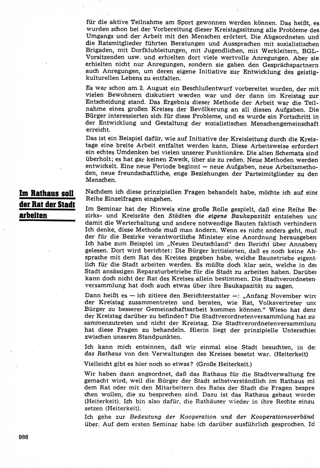 Neuer Weg (NW), Organ des Zentralkomitees (ZK) der SED (Sozialistische Einheitspartei Deutschlands) für Fragen des Parteilebens, 22. Jahrgang [Deutsche Demokratische Republik (DDR)] 1967, Seite 986 (NW ZK SED DDR 1967, S. 986)