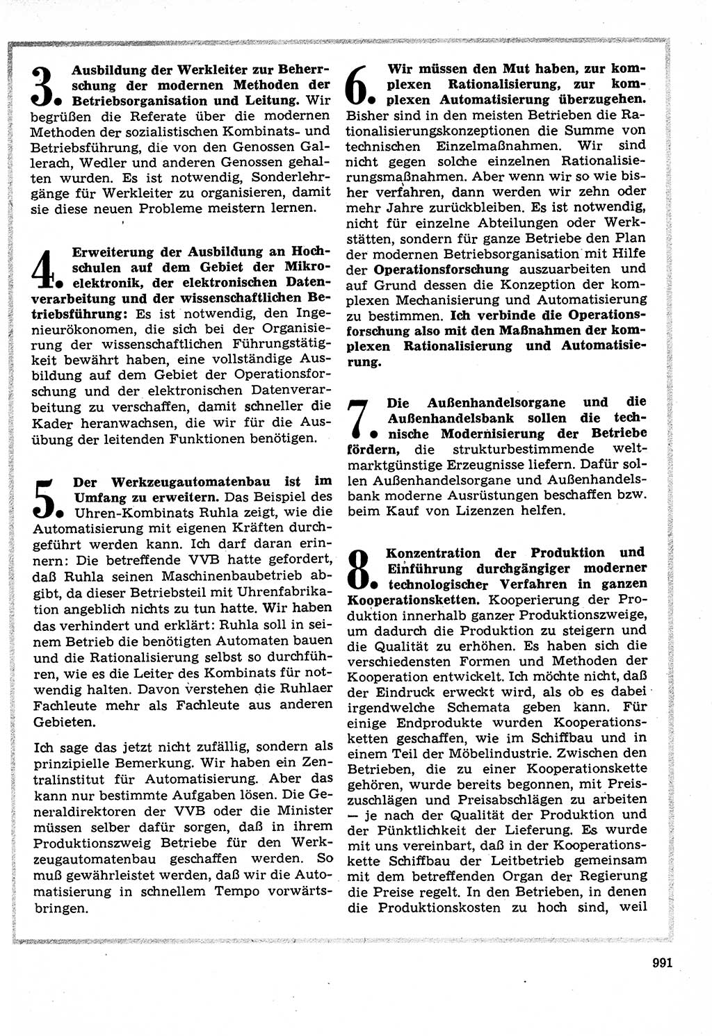 Neuer Weg (NW), Organ des Zentralkomitees (ZK) der SED (Sozialistische Einheitspartei Deutschlands) für Fragen des Parteilebens, 22. Jahrgang [Deutsche Demokratische Republik (DDR)] 1967, Seite 991 (NW ZK SED DDR 1967, S. 991)