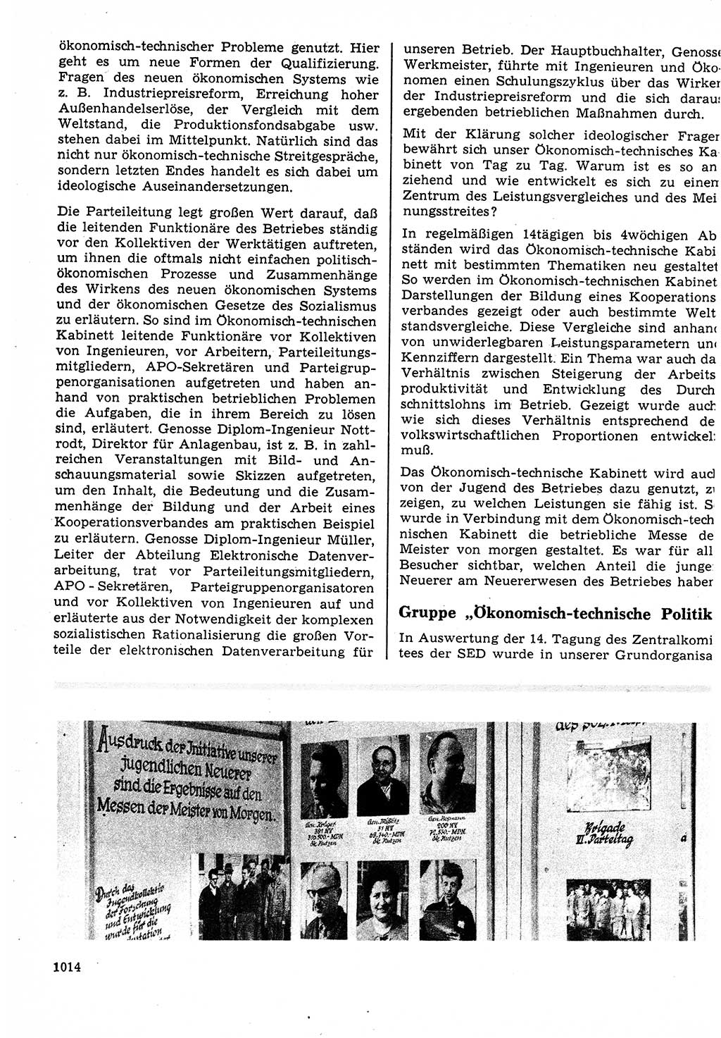 Neuer Weg (NW), Organ des Zentralkomitees (ZK) der SED (Sozialistische Einheitspartei Deutschlands) für Fragen des Parteilebens, 22. Jahrgang [Deutsche Demokratische Republik (DDR)] 1967, Seite 1014 (NW ZK SED DDR 1967, S. 1014)