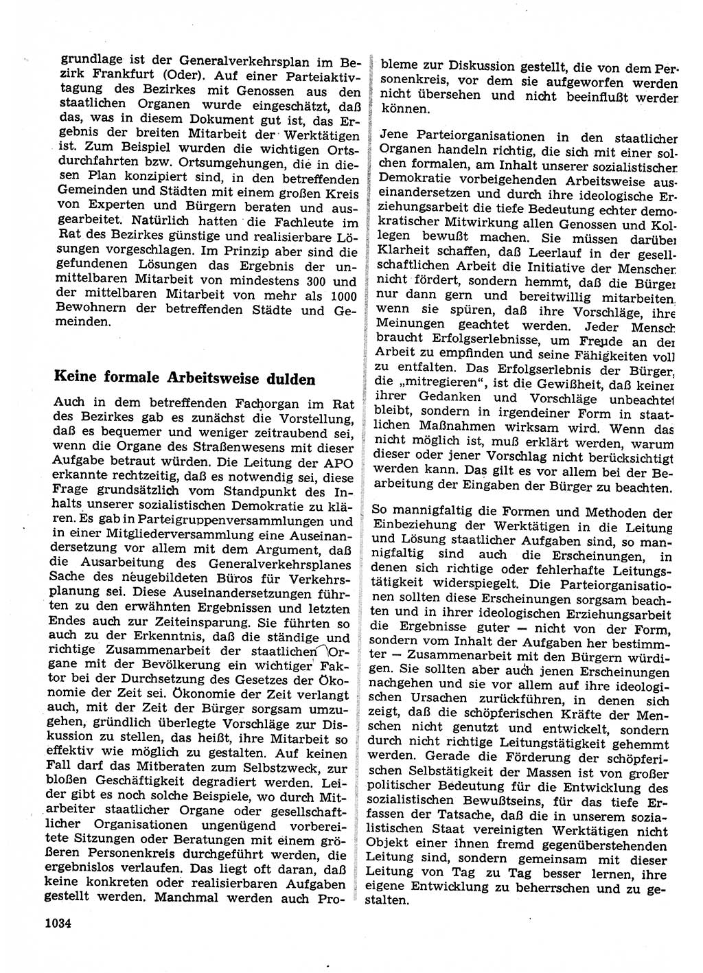 Neuer Weg (NW), Organ des Zentralkomitees (ZK) der SED (Sozialistische Einheitspartei Deutschlands) für Fragen des Parteilebens, 22. Jahrgang [Deutsche Demokratische Republik (DDR)] 1967, Seite 1034 (NW ZK SED DDR 1967, S. 1034)