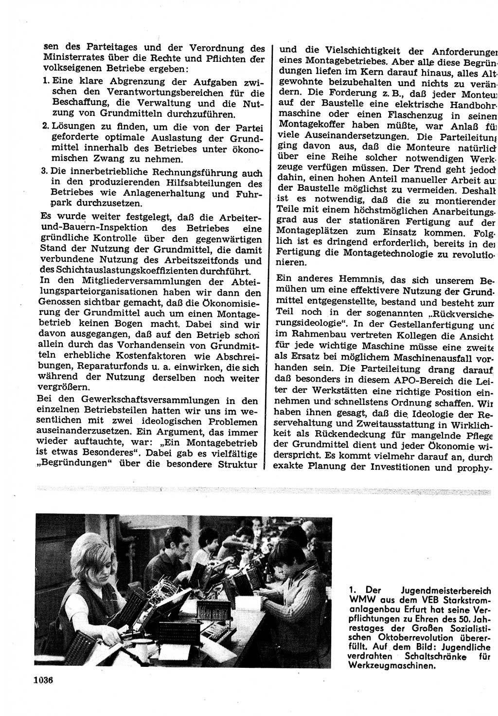 Neuer Weg (NW), Organ des Zentralkomitees (ZK) der SED (Sozialistische Einheitspartei Deutschlands) für Fragen des Parteilebens, 22. Jahrgang [Deutsche Demokratische Republik (DDR)] 1967, Seite 1036 (NW ZK SED DDR 1967, S. 1036)