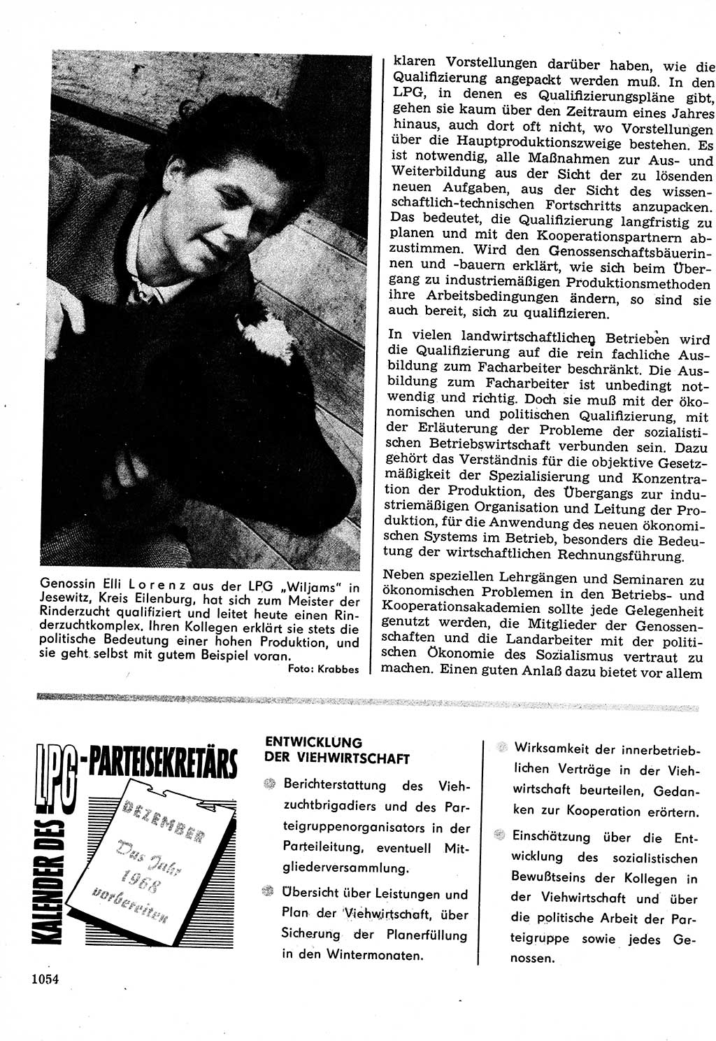 Neuer Weg (NW), Organ des Zentralkomitees (ZK) der SED (Sozialistische Einheitspartei Deutschlands) für Fragen des Parteilebens, 22. Jahrgang [Deutsche Demokratische Republik (DDR)] 1967, Seite 1054 (NW ZK SED DDR 1967, S. 1054)