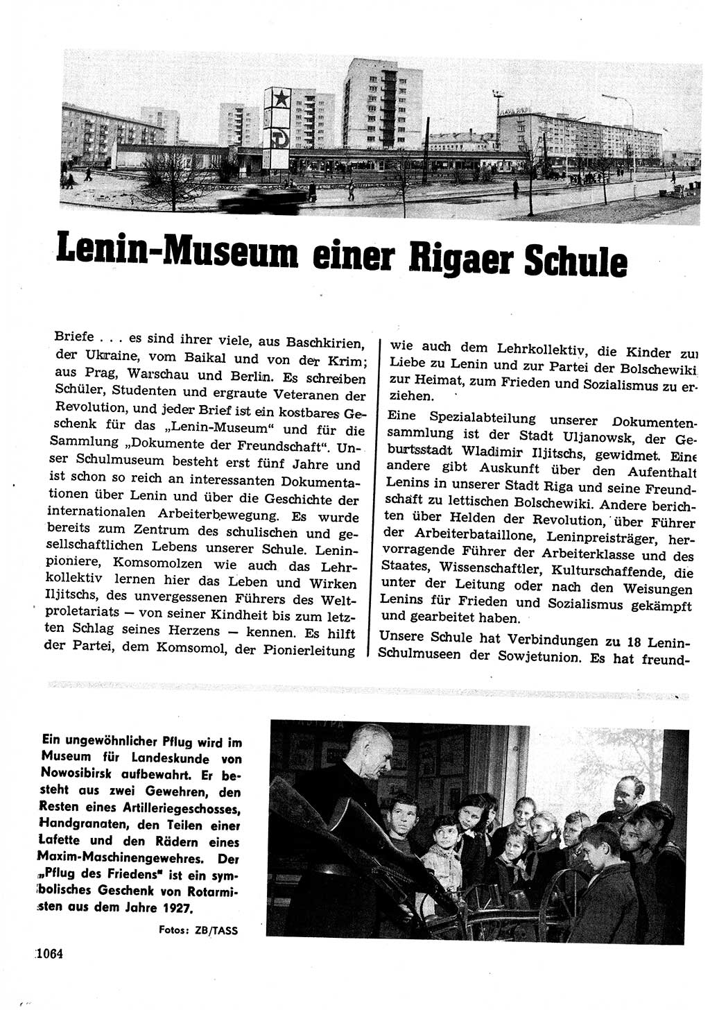 Neuer Weg (NW), Organ des Zentralkomitees (ZK) der SED (Sozialistische Einheitspartei Deutschlands) für Fragen des Parteilebens, 22. Jahrgang [Deutsche Demokratische Republik (DDR)] 1967, Seite 1064 (NW ZK SED DDR 1967, S. 1064)