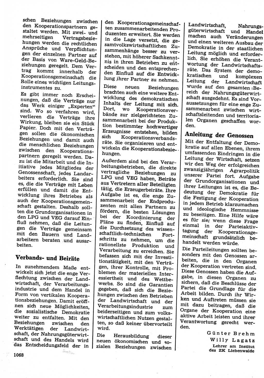 Neuer Weg (NW), Organ des Zentralkomitees (ZK) der SED (Sozialistische Einheitspartei Deutschlands) für Fragen des Parteilebens, 22. Jahrgang [Deutsche Demokratische Republik (DDR)] 1967, Seite 1068 (NW ZK SED DDR 1967, S. 1068)