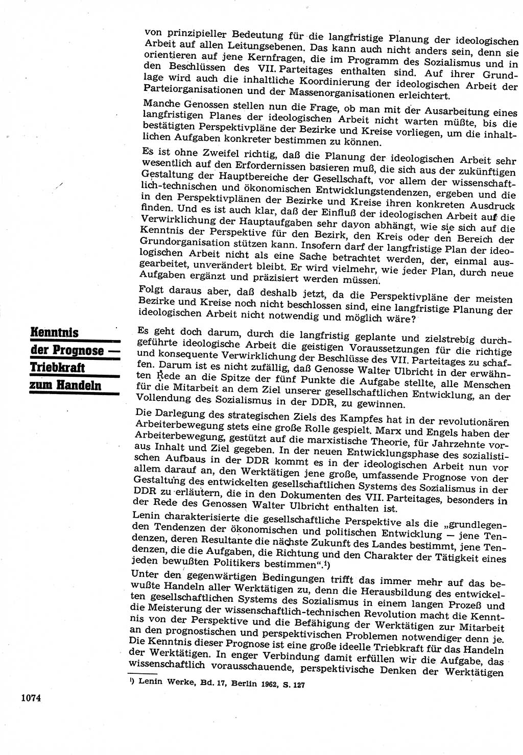 Neuer Weg (NW), Organ des Zentralkomitees (ZK) der SED (Sozialistische Einheitspartei Deutschlands) für Fragen des Parteilebens, 22. Jahrgang [Deutsche Demokratische Republik (DDR)] 1967, Seite 1074 (NW ZK SED DDR 1967, S. 1074)