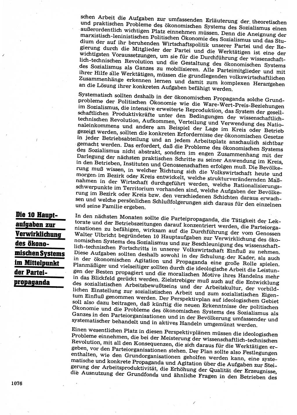 Neuer Weg (NW), Organ des Zentralkomitees (ZK) der SED (Sozialistische Einheitspartei Deutschlands) für Fragen des Parteilebens, 22. Jahrgang [Deutsche Demokratische Republik (DDR)] 1967, Seite 1076 (NW ZK SED DDR 1967, S. 1076)